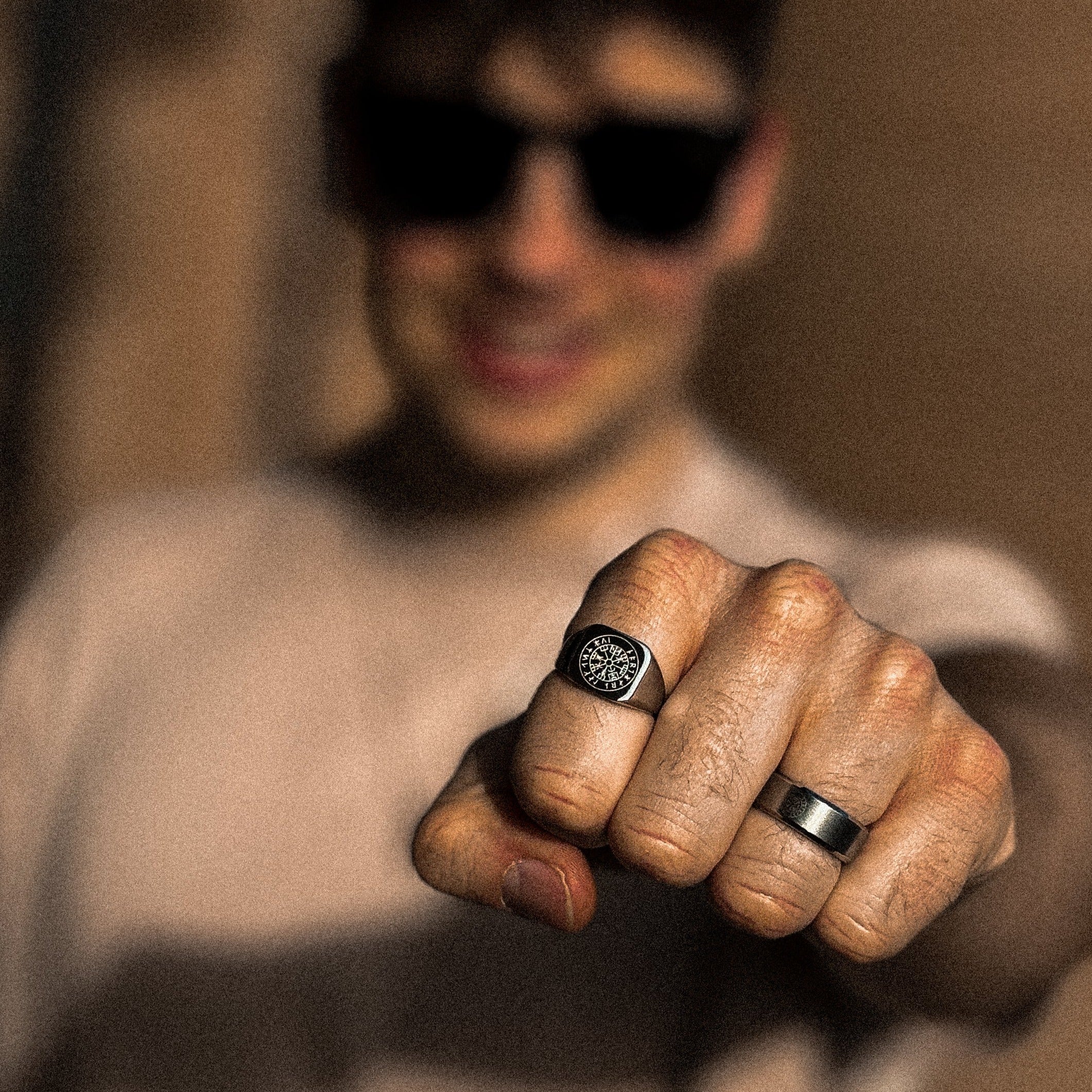 Vegvisir Signature - Sølvtonet ring