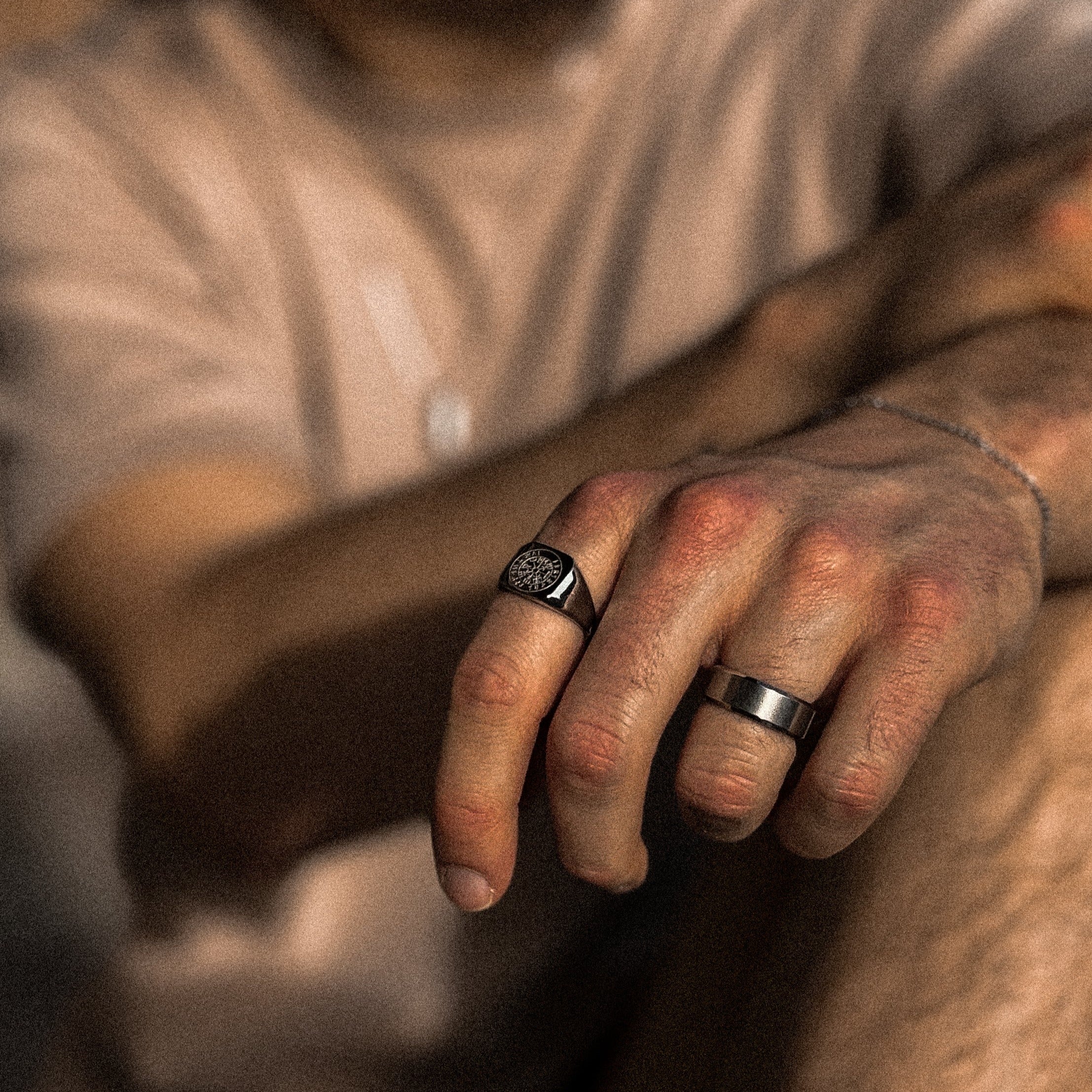 Siempre Vegvisir band - Sølvtonet ring