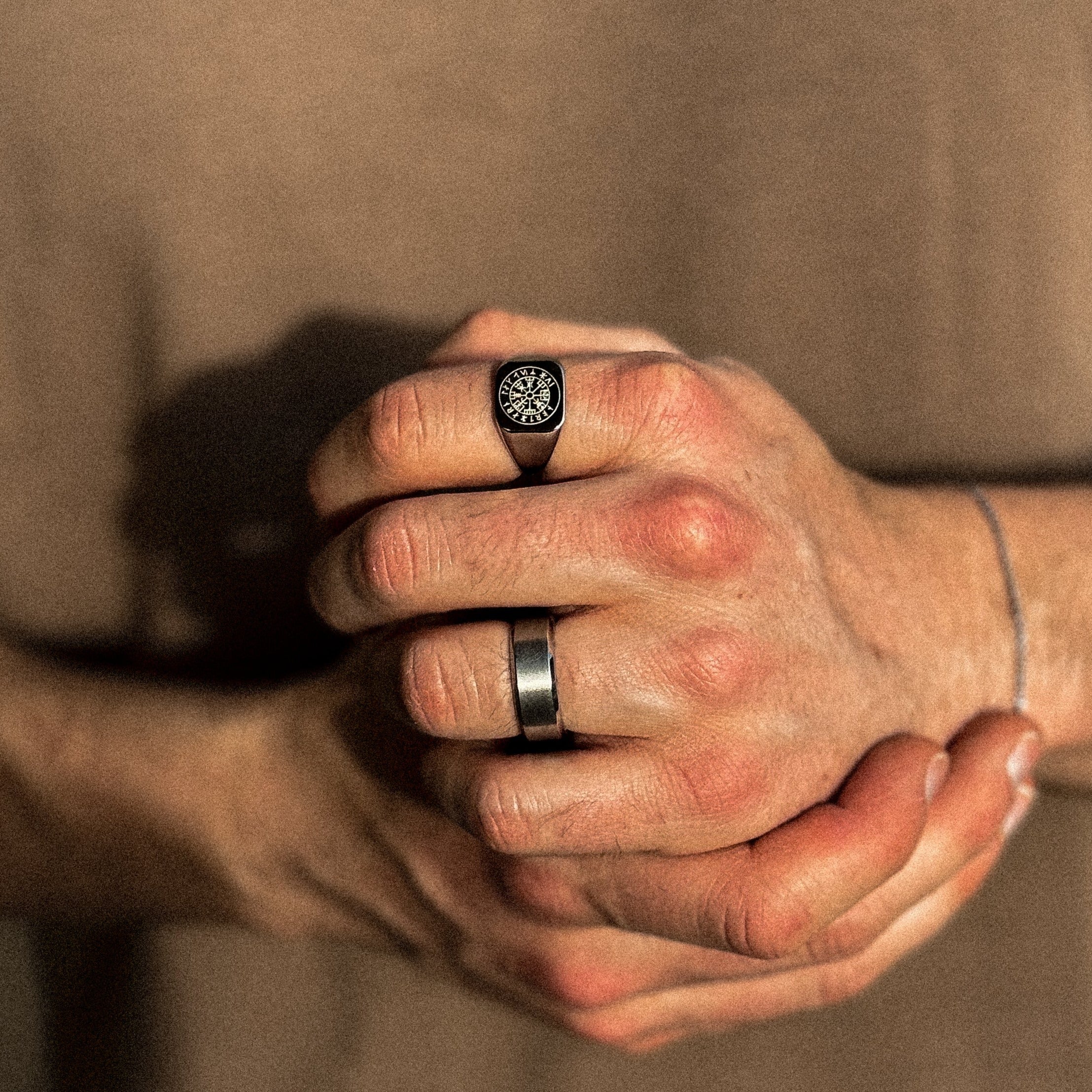 Vegvisir Signature - Sølvtonet ring