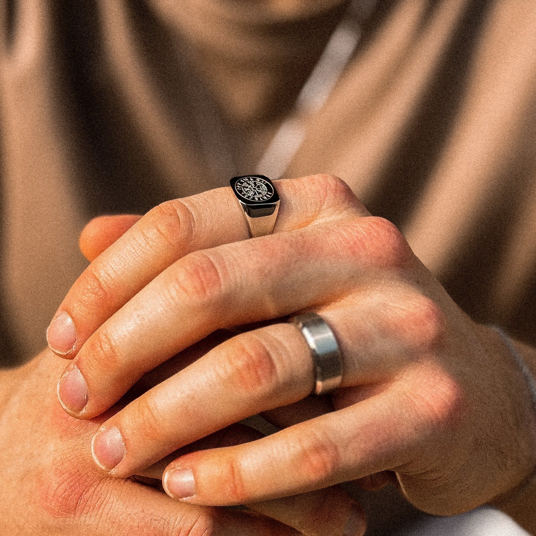 Vegvisir Signature - Sølvtonet ring