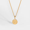 Minimal Vegvisir halskæde - Guldtonet (Kvinde)