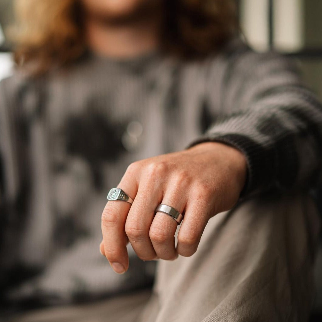 Siempre Vegvisir band - Sølvtonet ring