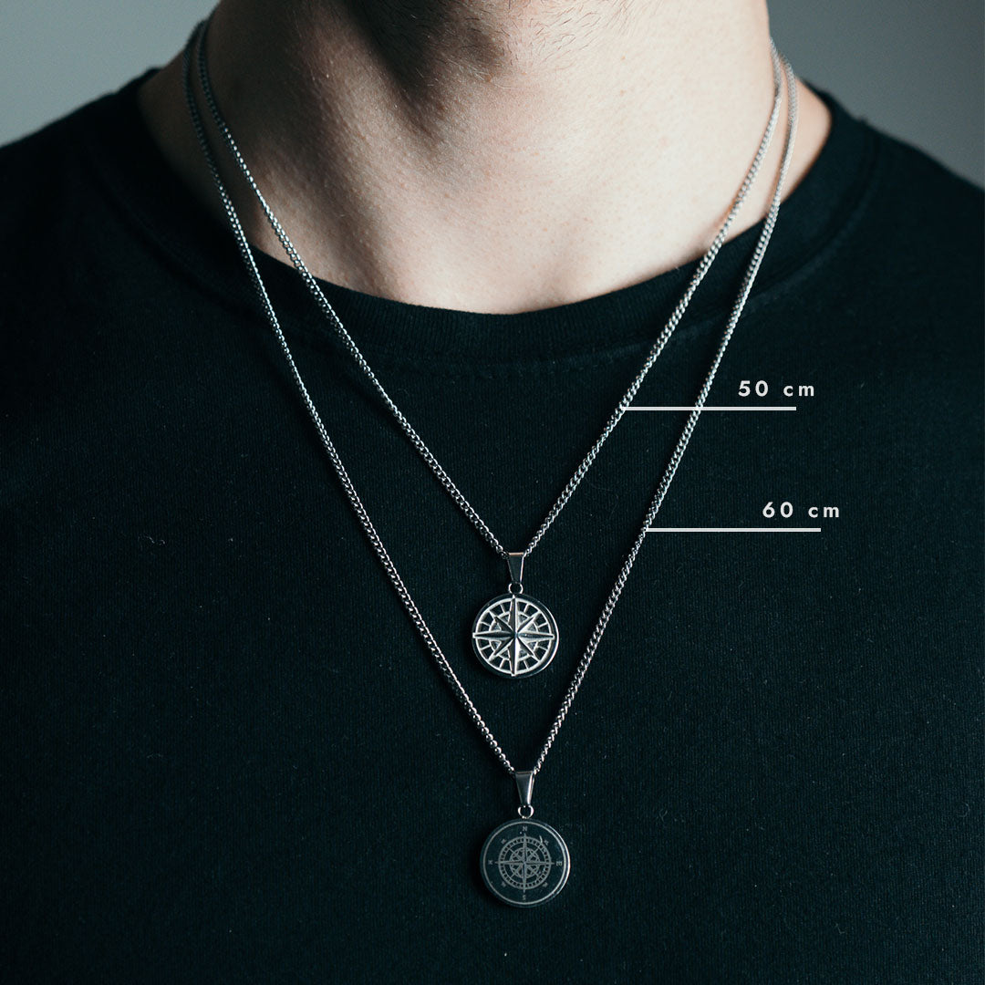 Compass halskæde 2.0 - Sølvtonet
