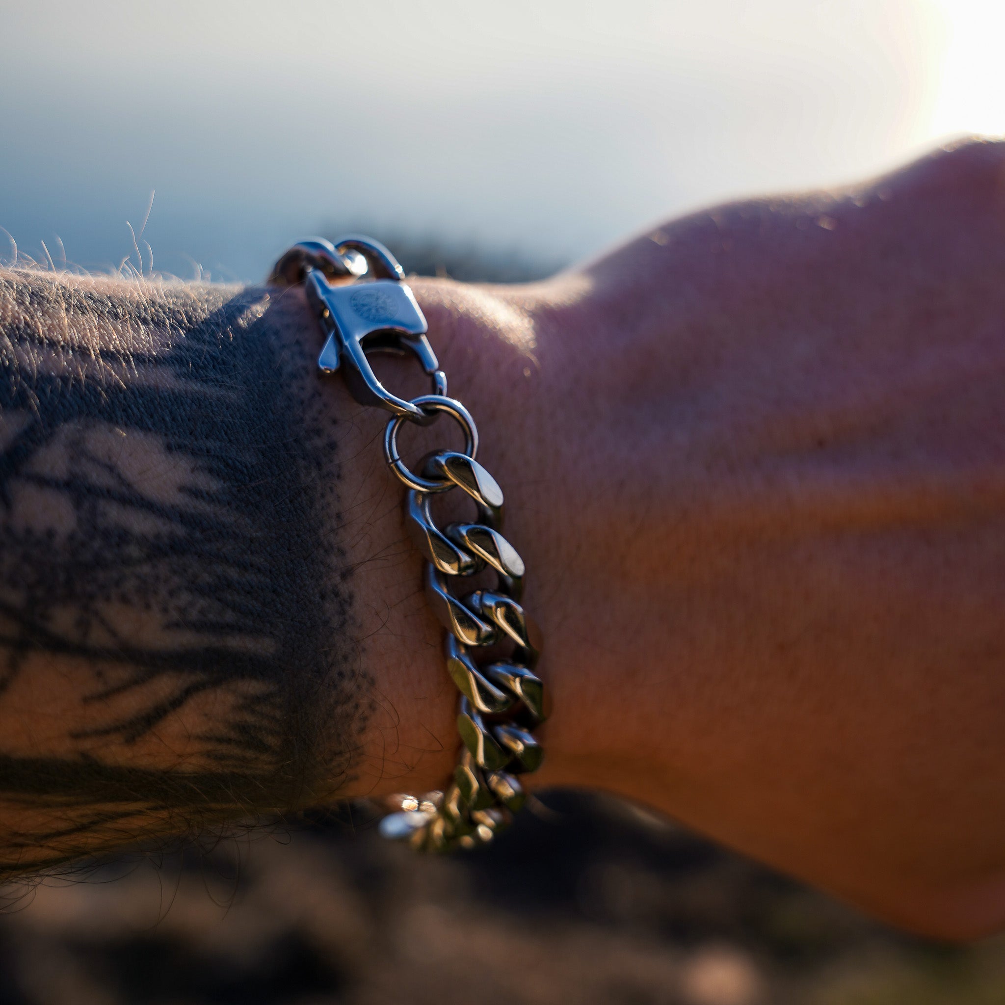 Sequence Oversize armbånd - Sølvtonet