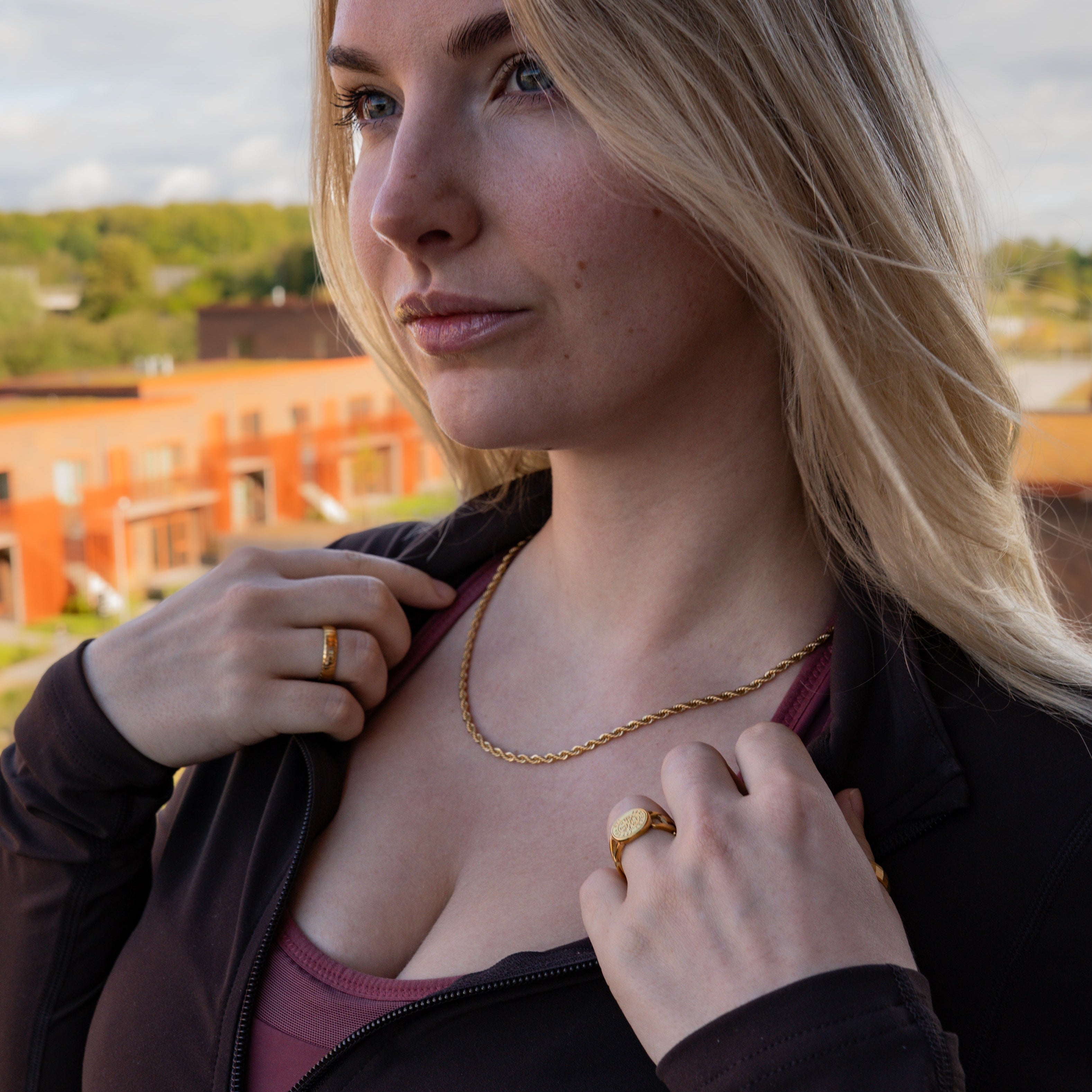 Vegvisir Chain Signature, Guldtbelagt ring