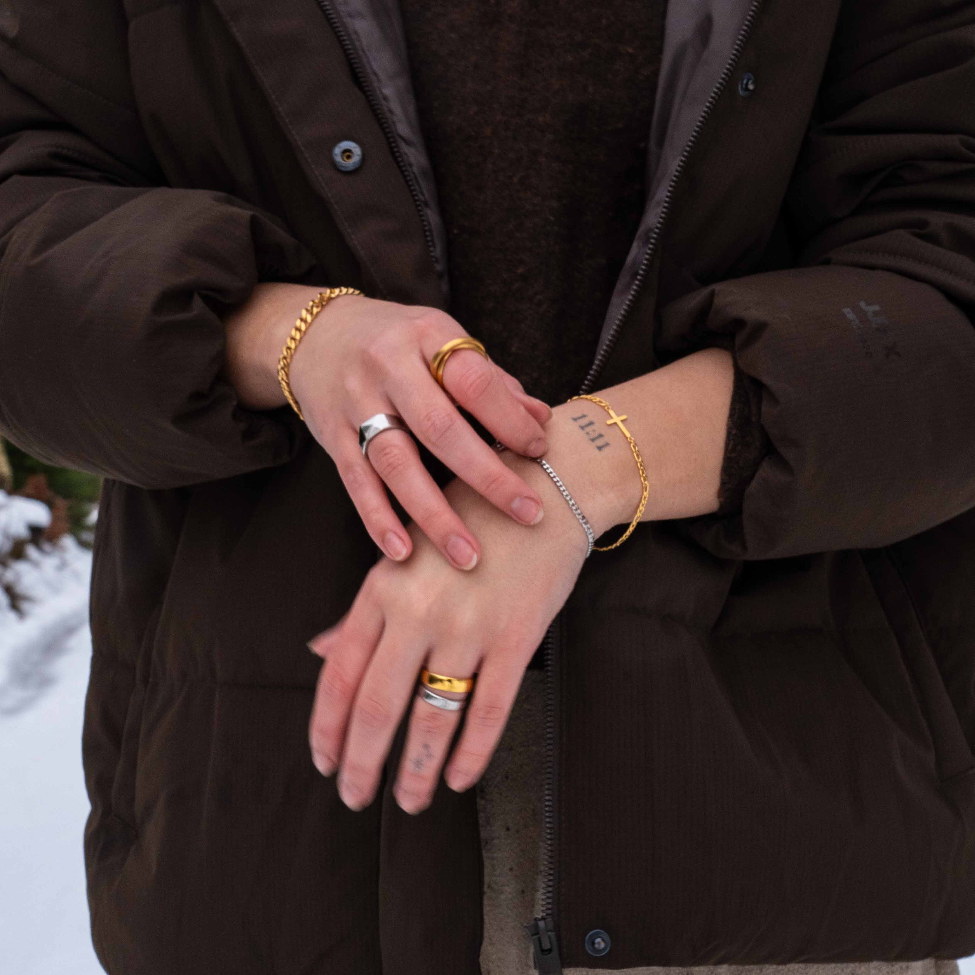 Minimal Sequence armbånd, Sølvtonet