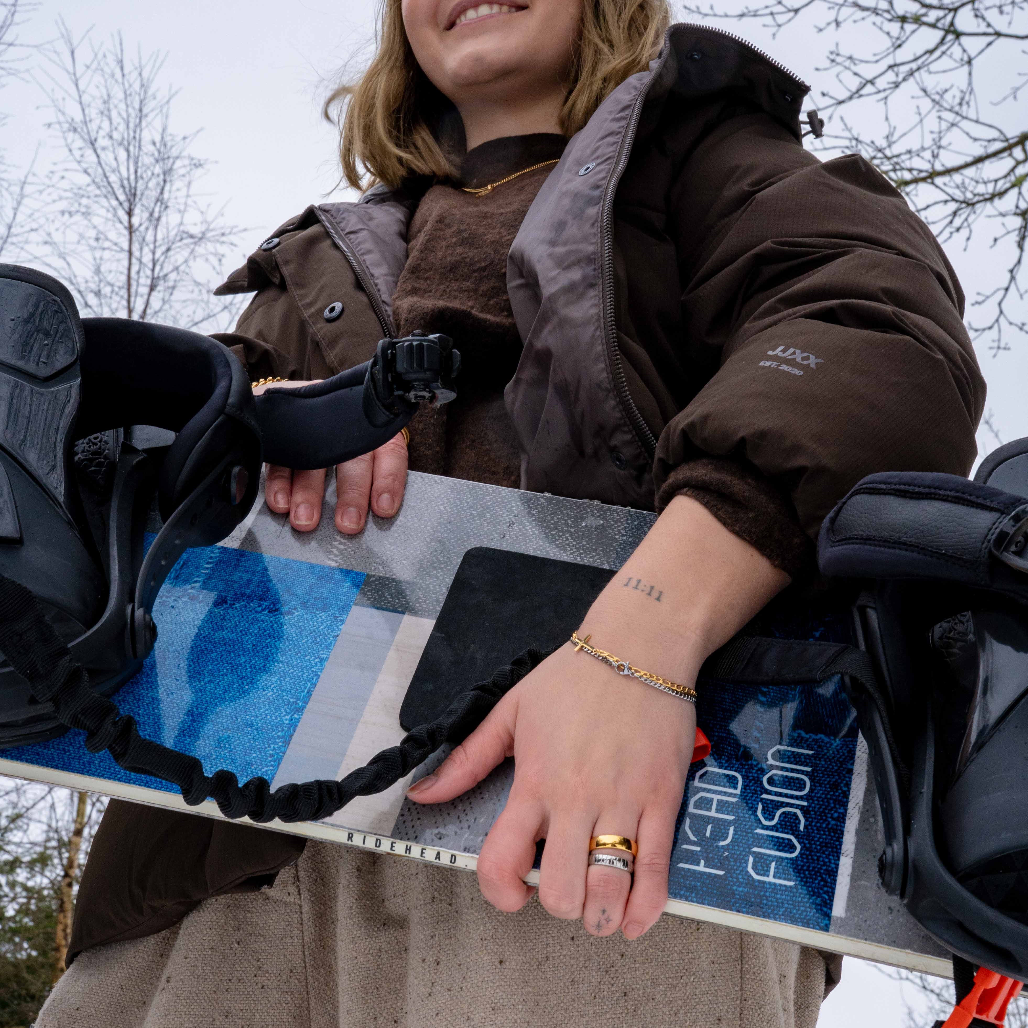 Antique Cross Armbånd, Guldbelagt