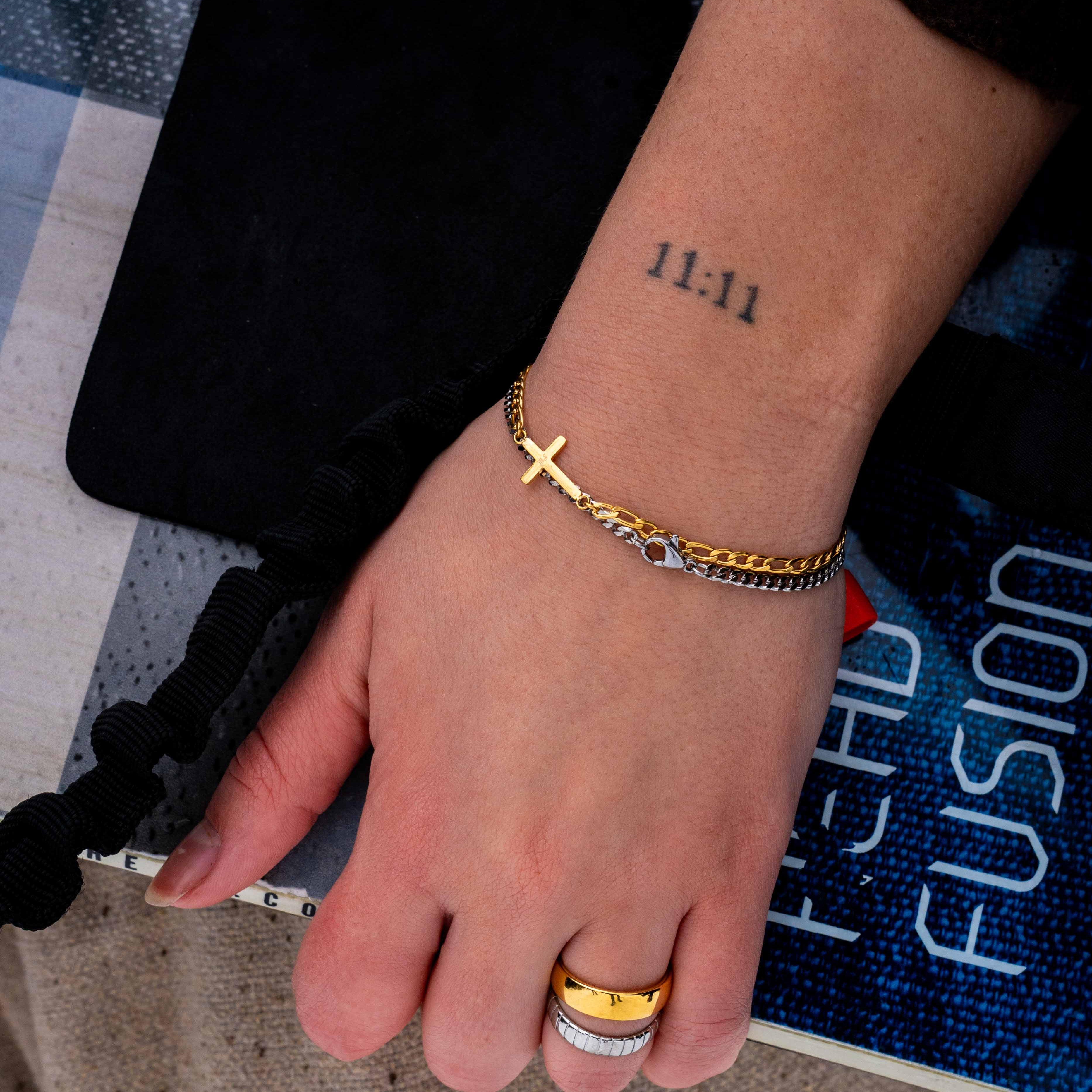 Minimal Sequence armbånd, Sølvtonet