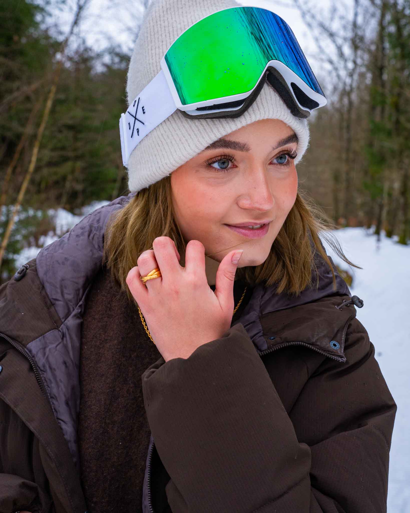 Helix band ring, Guldtonet