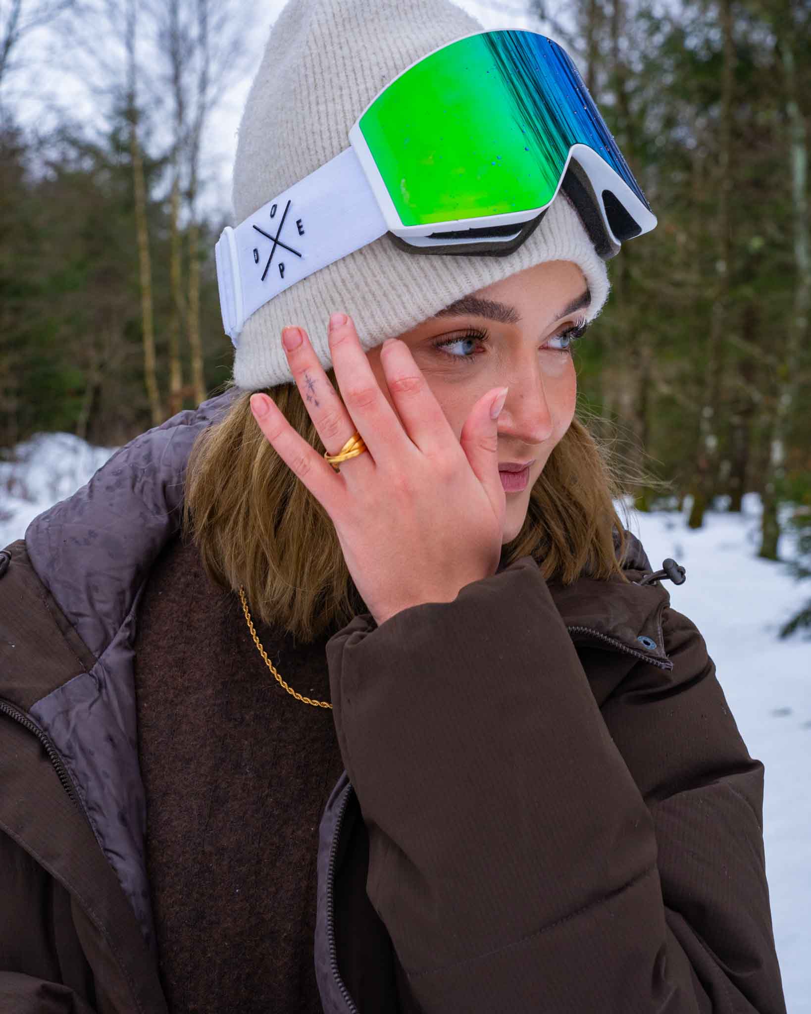 Helix band ring, Guldtonet