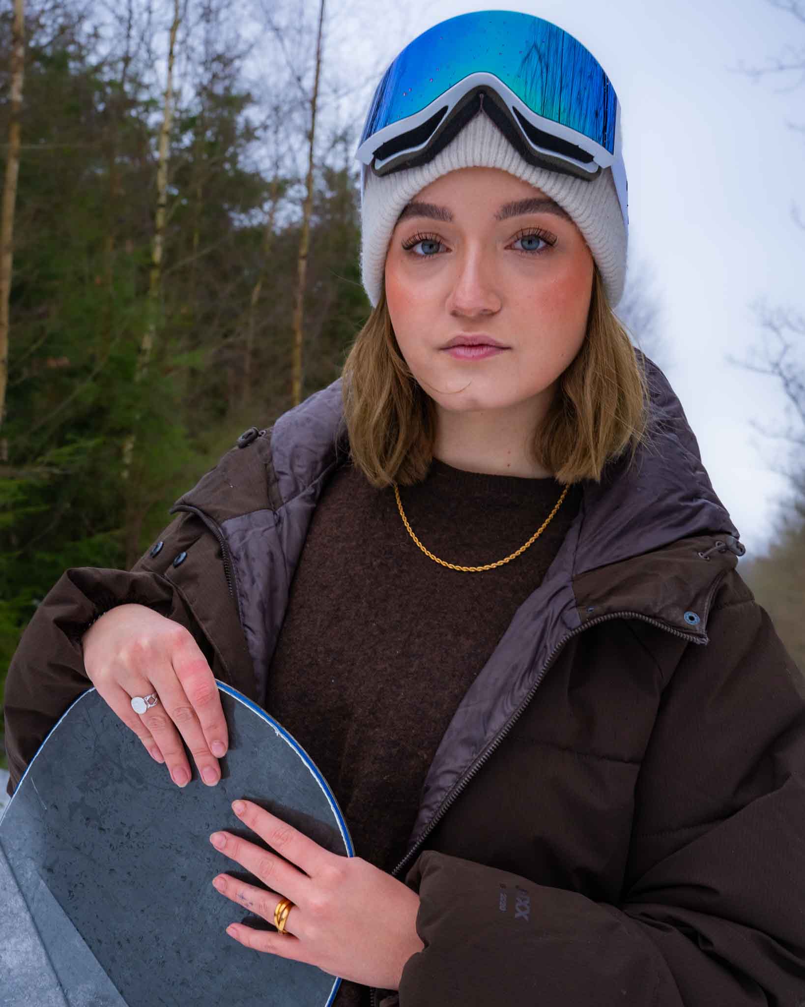 Helix band ring, Guldtonet