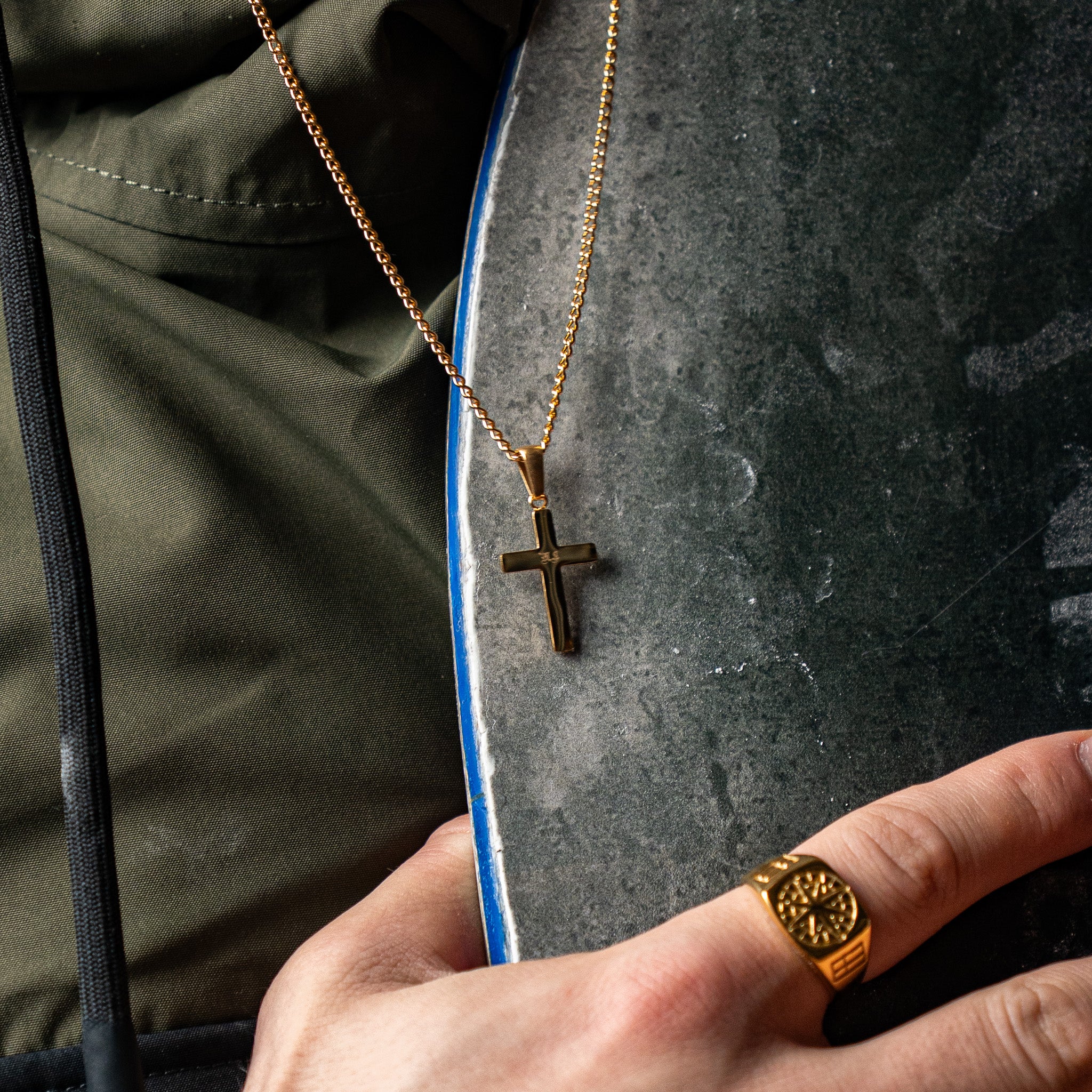 Korshalskæde - Guldtonet