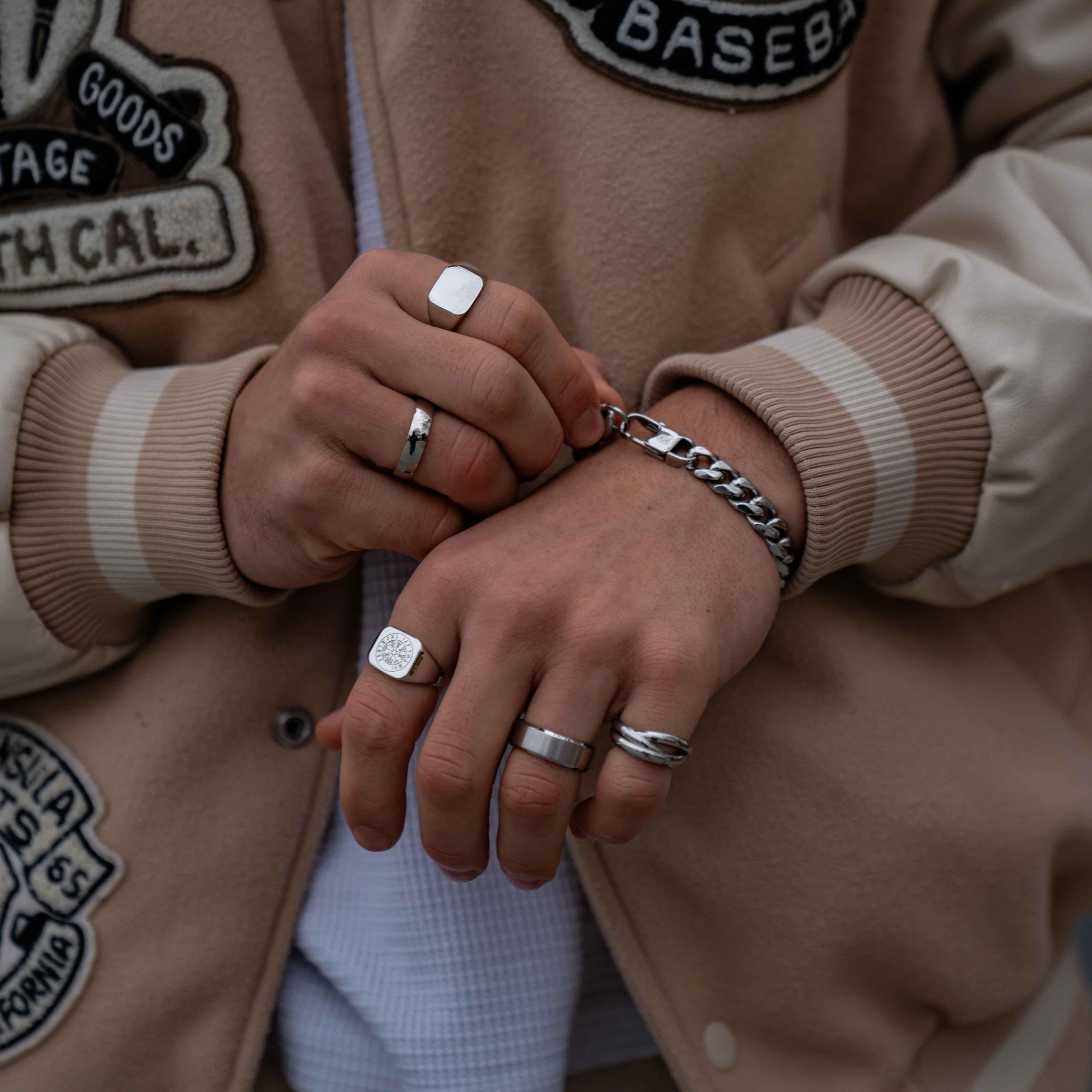 Siempre Vegvisir band - Sølvtonet ring