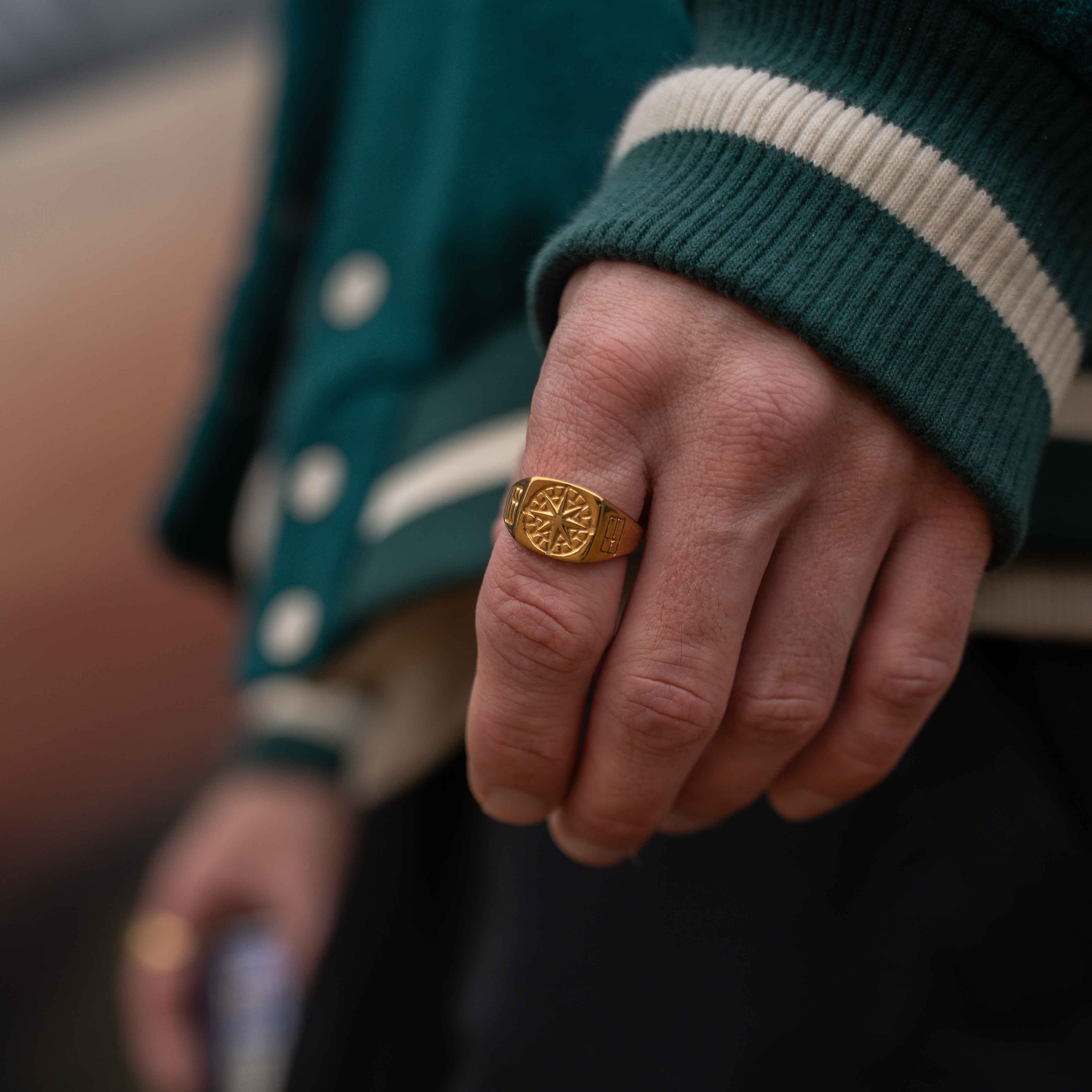 Compass Signature - Guldtonet ring