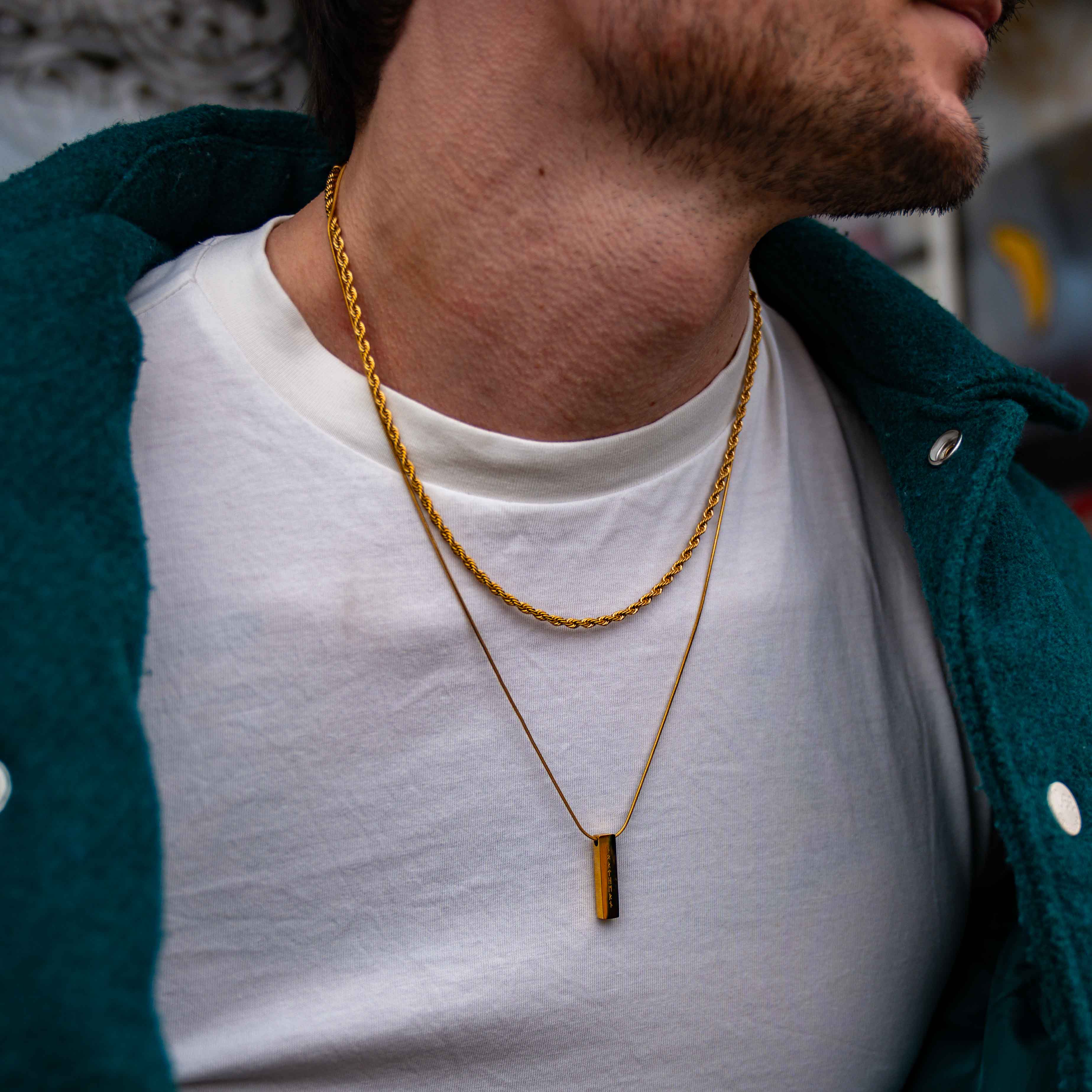 Runestone Halskæde - Guldtonet