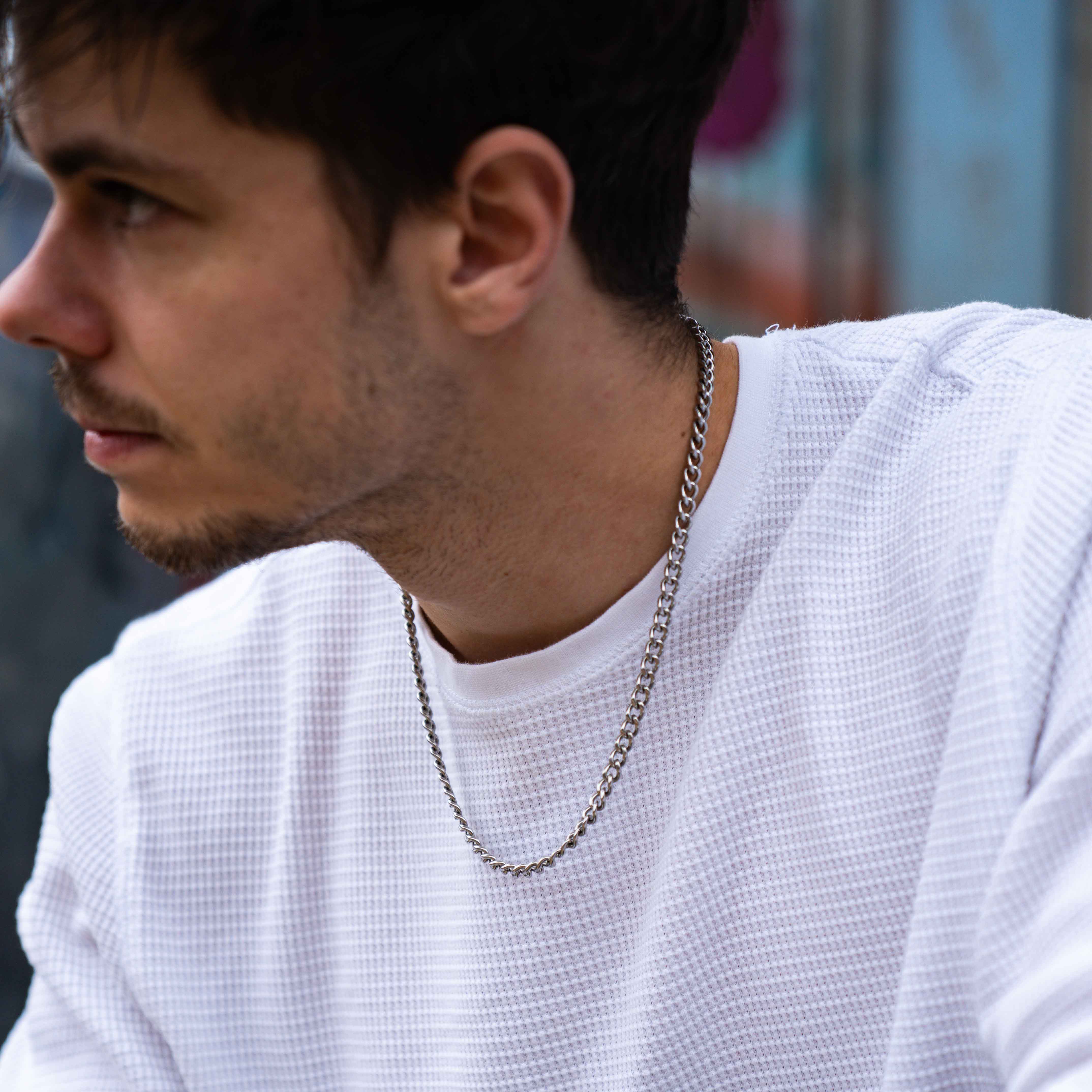 Sequence halskæde - Sølvtonet