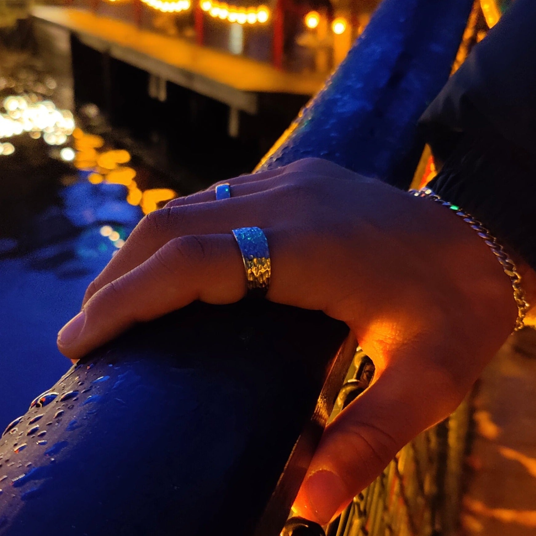 Hammered Signature - Sølvtonet ring