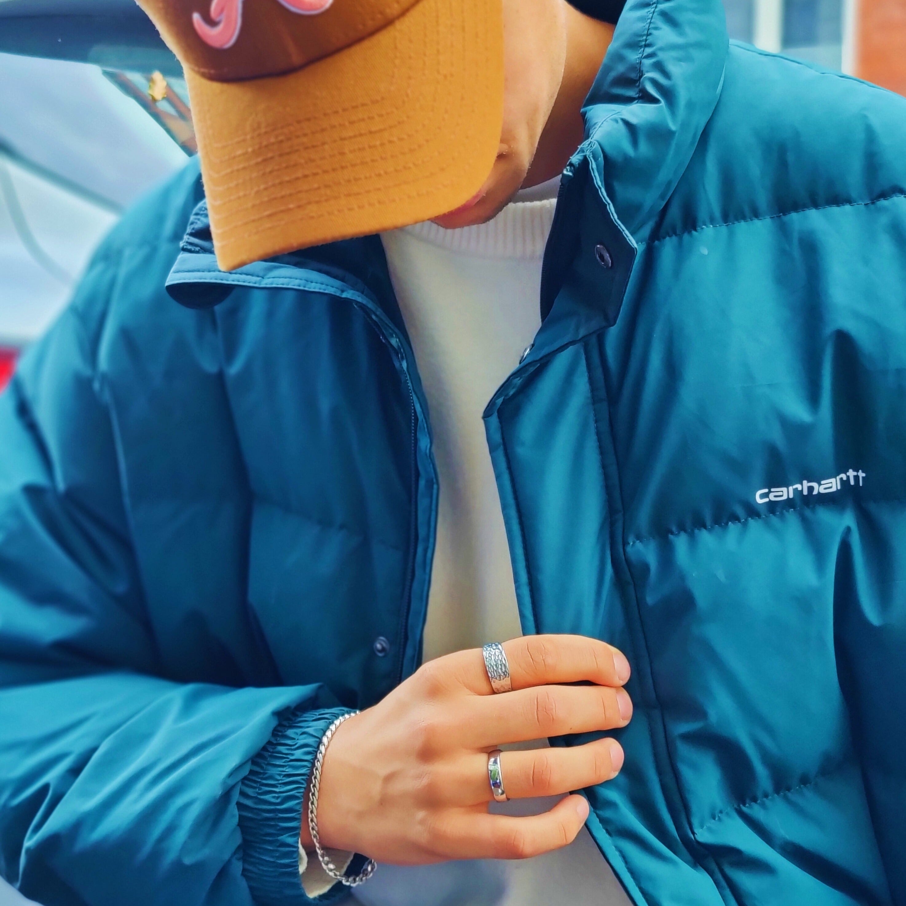 Hammered Signature - Sølvtonet ring