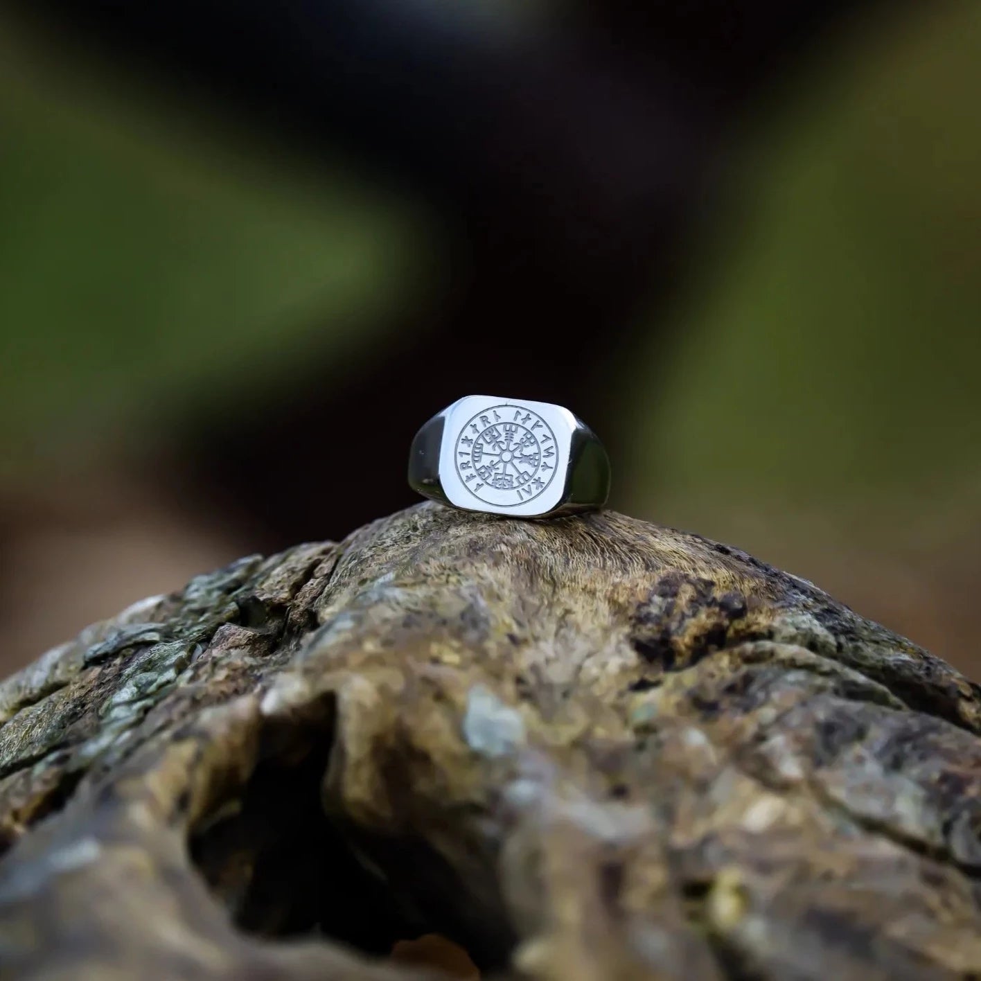 Vegvisir Signature - Sølvtonet ring