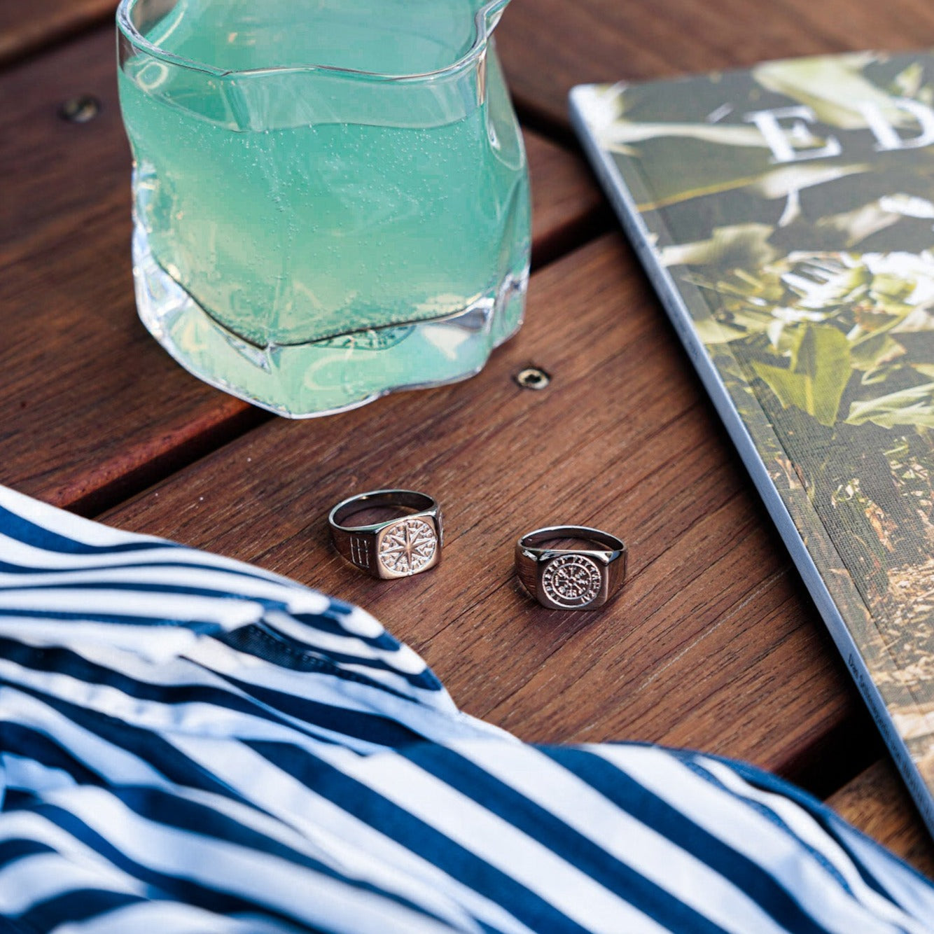 Compass Signature - Sølvtonet ring