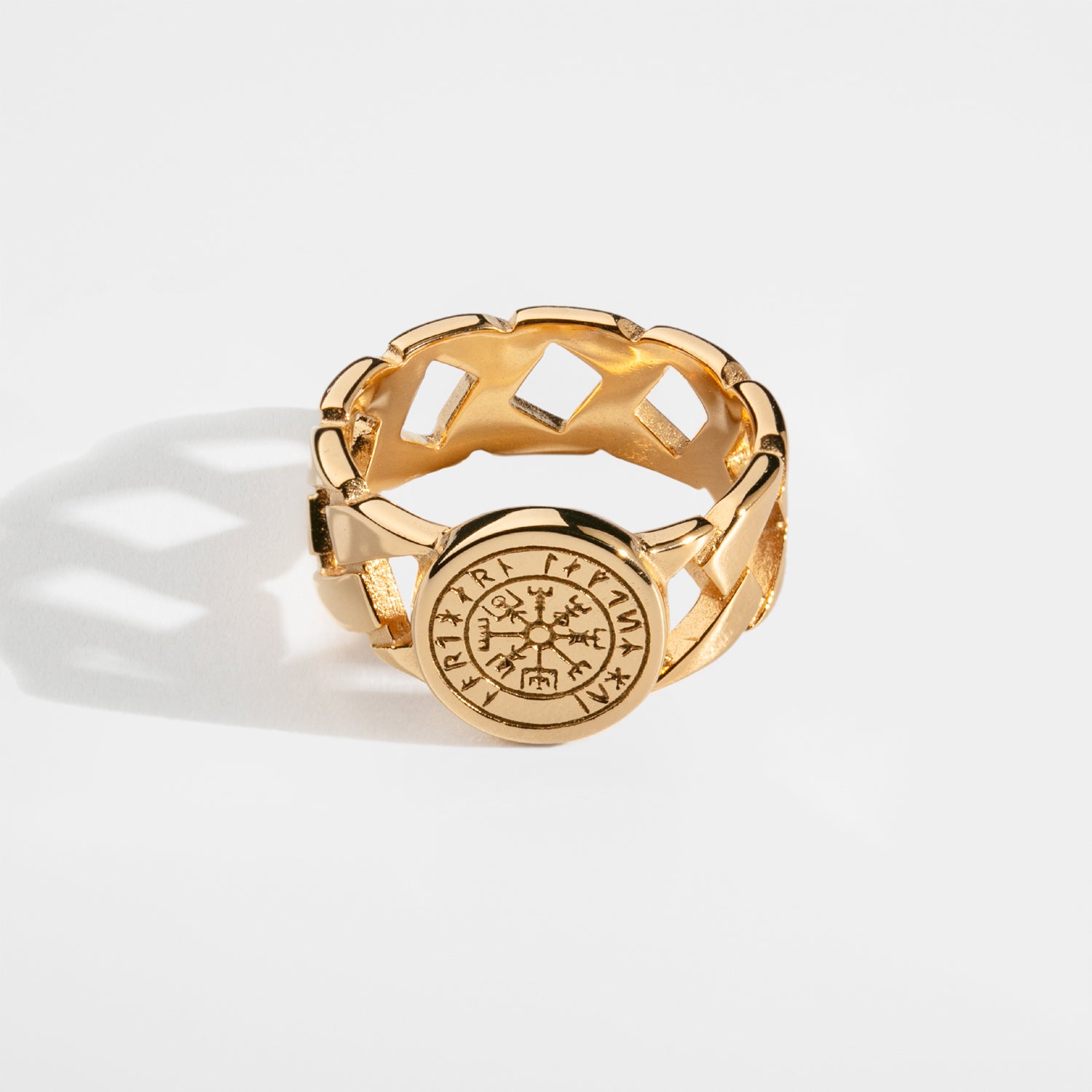 Vegvisir Chain Signature - Guldtbelagt ring