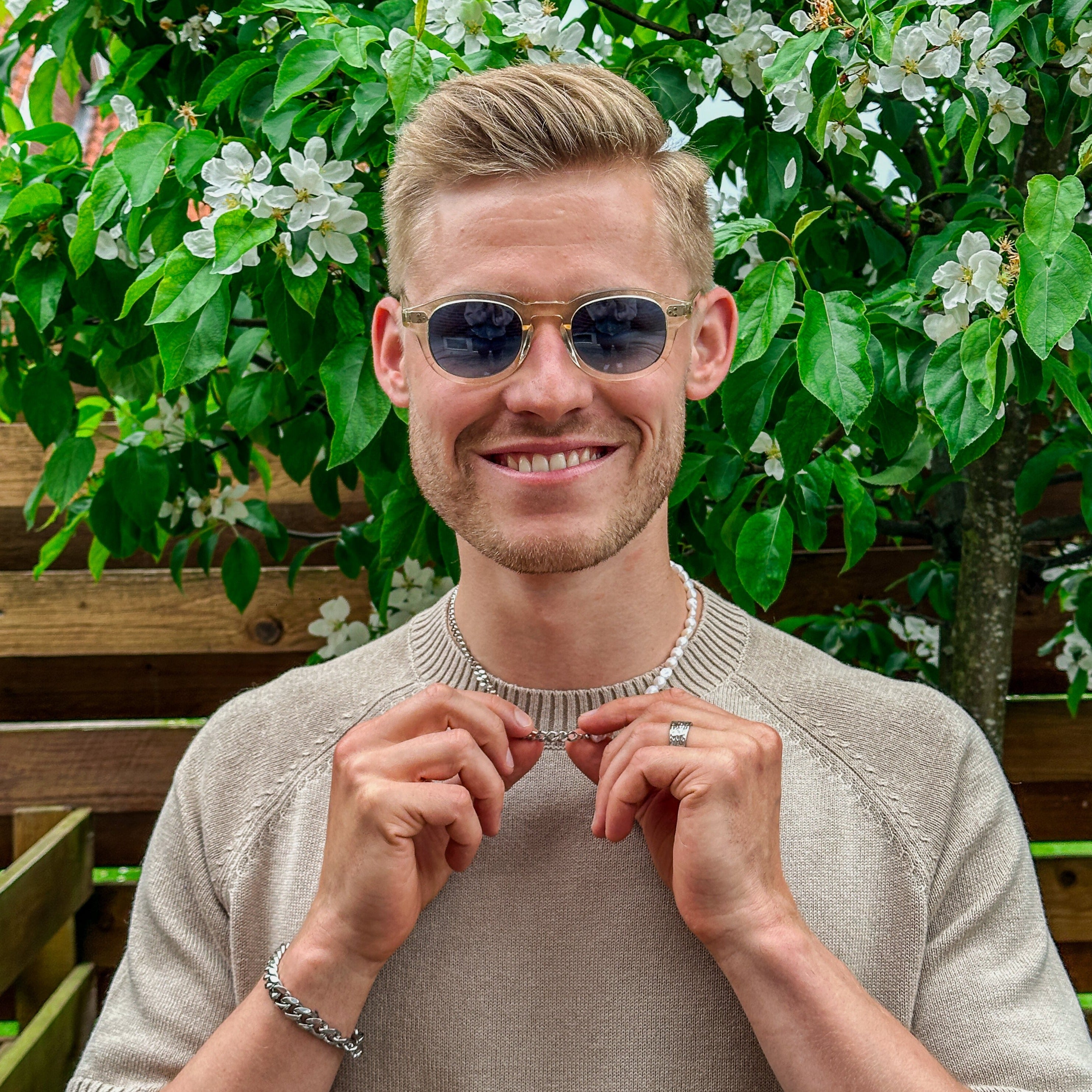 Kattegat Perle halskæde - Sølvtonet