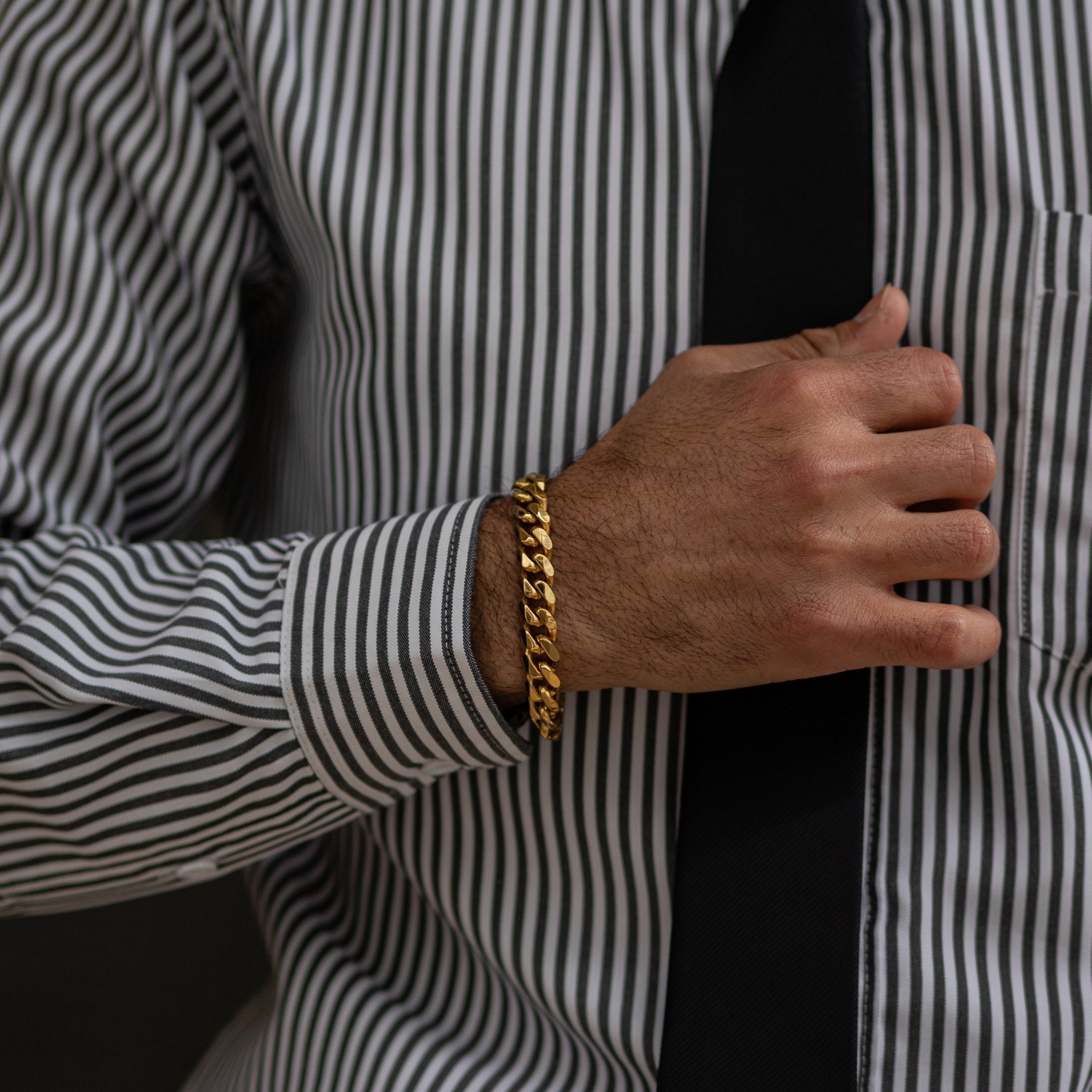 Sequence Oversize armbånd - Guldtonet