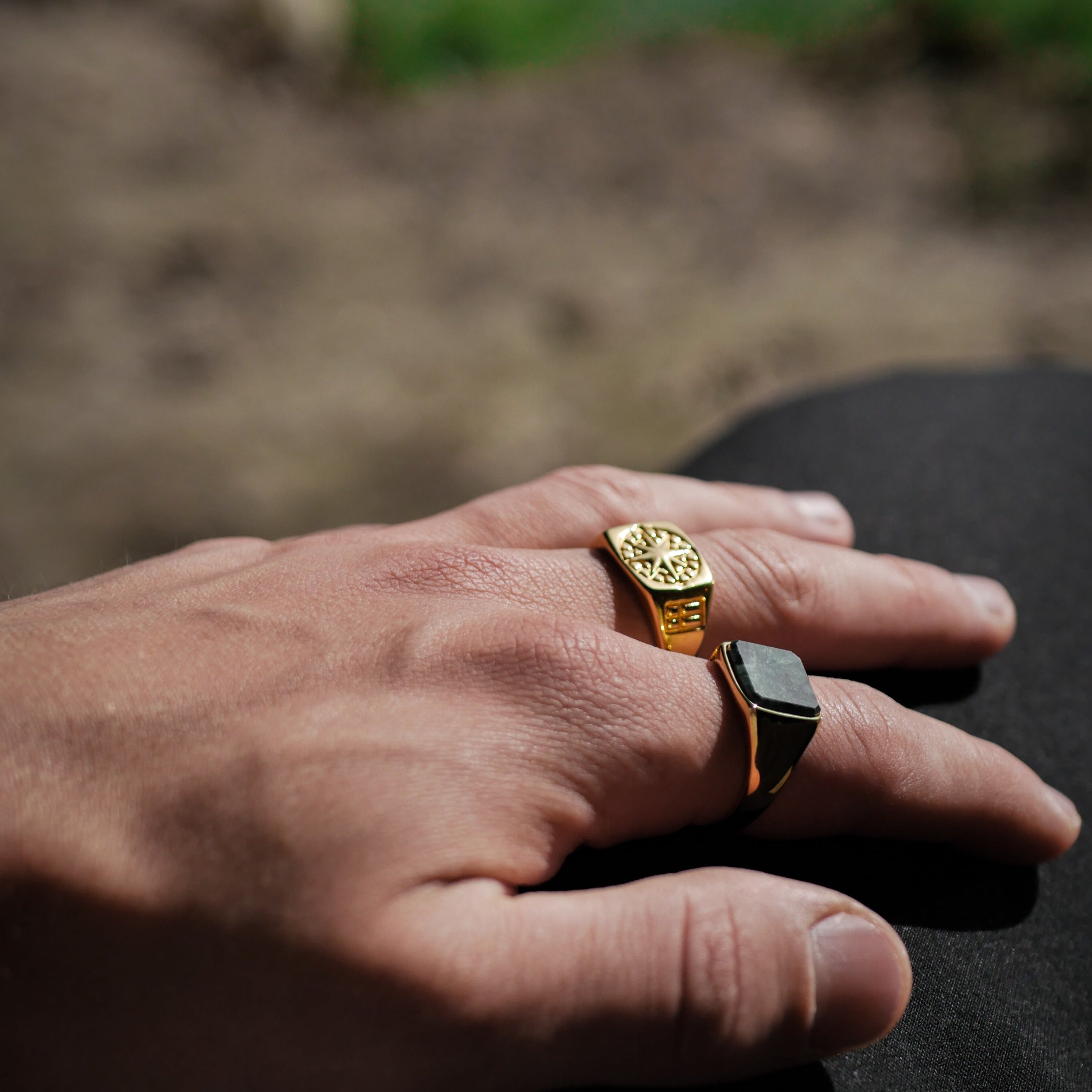 Compass Signature - Guldtonet ring