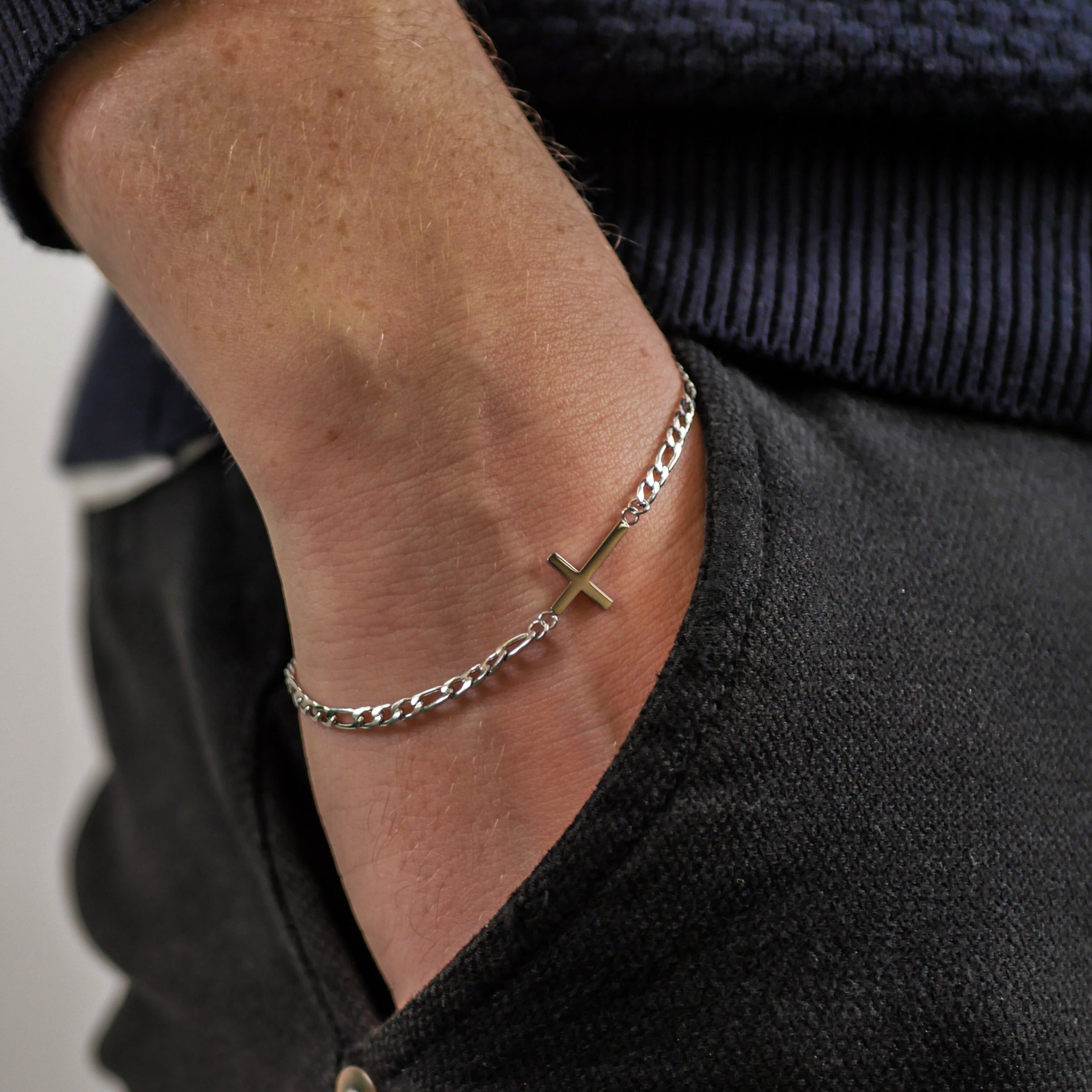 Antique Cross Armbånd - Sølvtonet