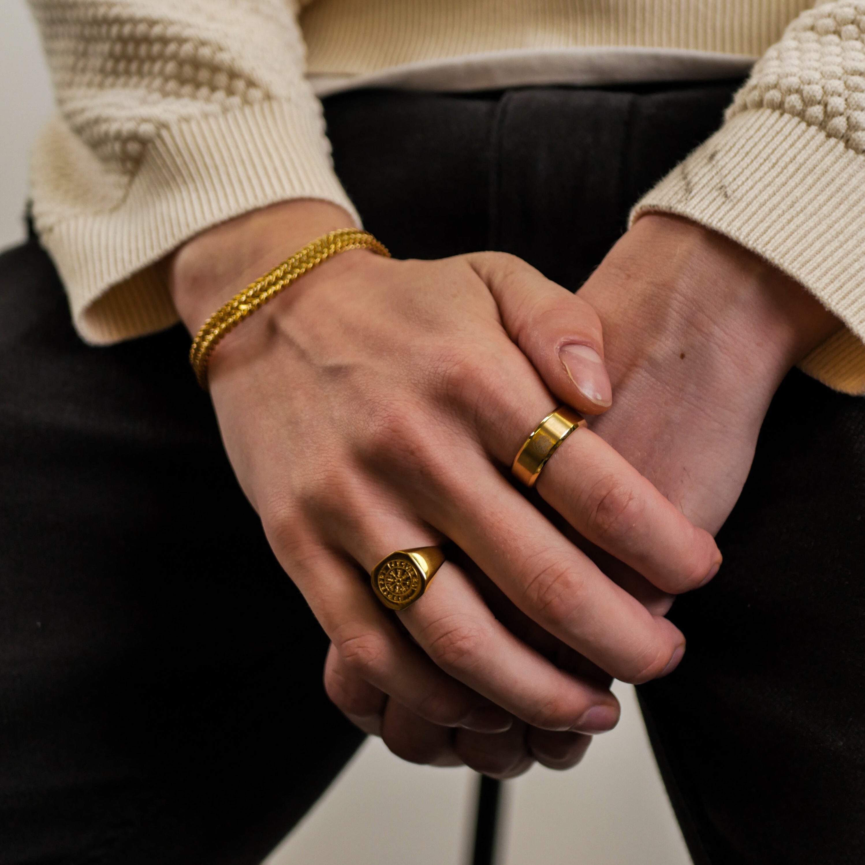 Siempre Vegvisir band - Guldtonet ring