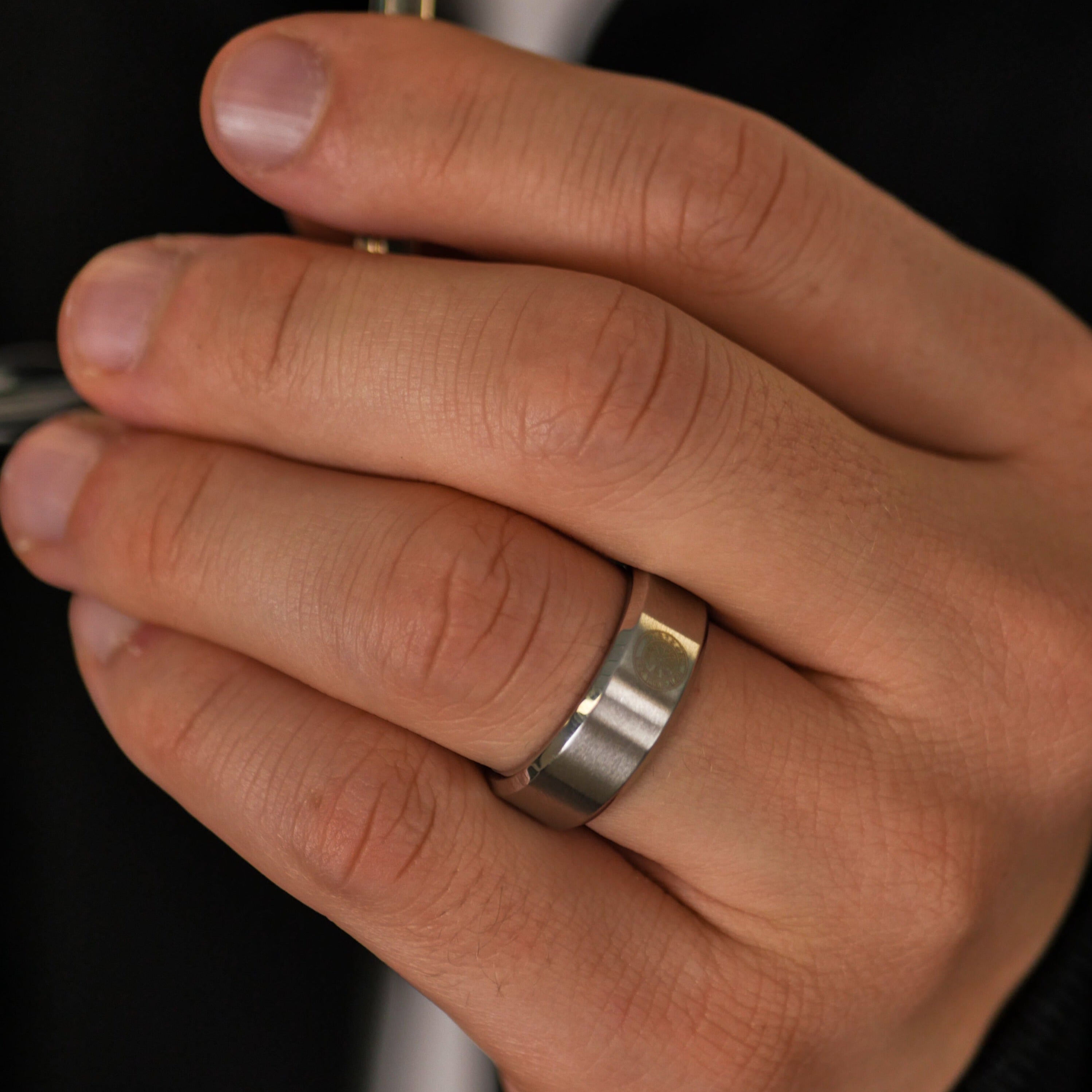 Siempre Vegvisir band - Sølvtonet ring