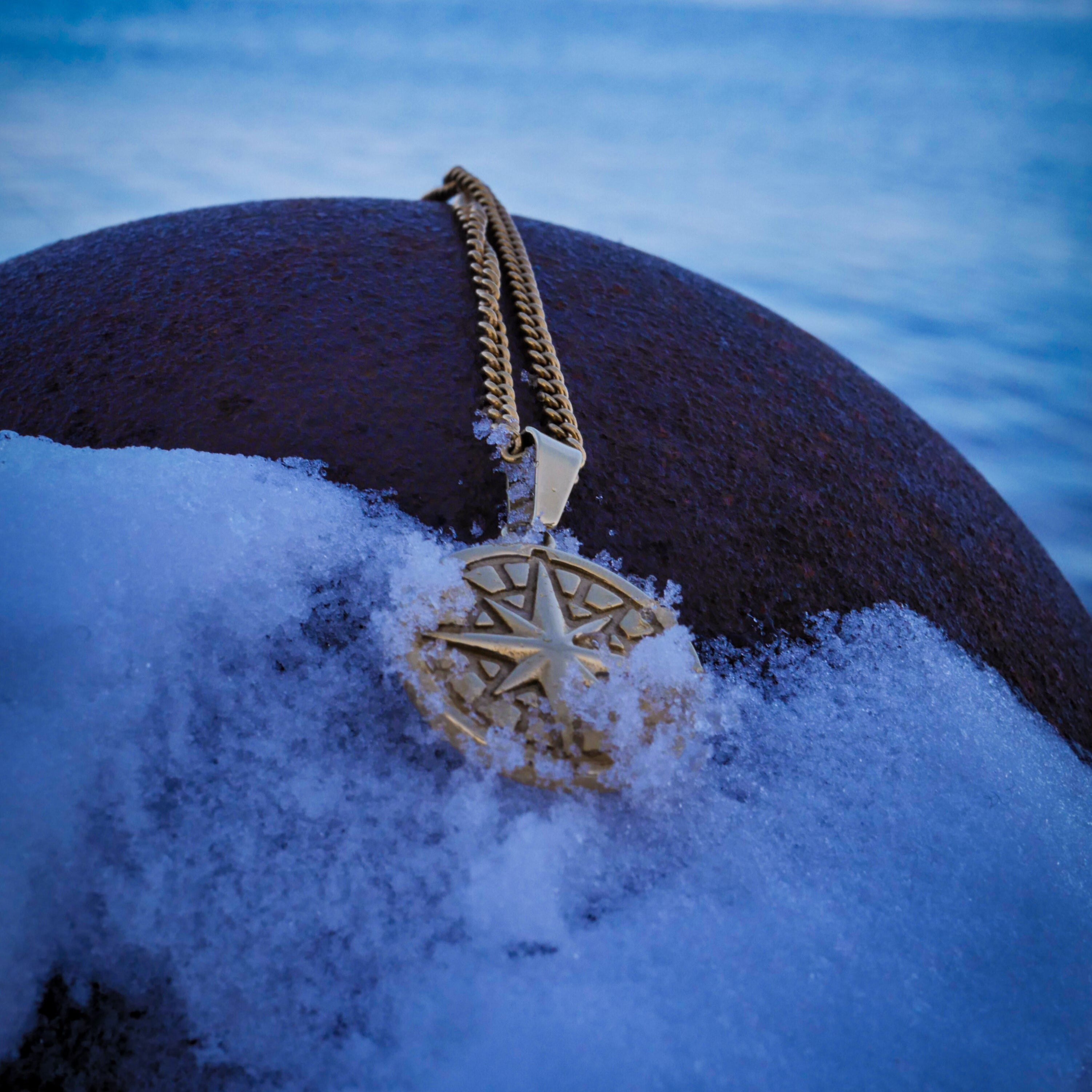 Compass halskæde 2.0 - Guldtonet