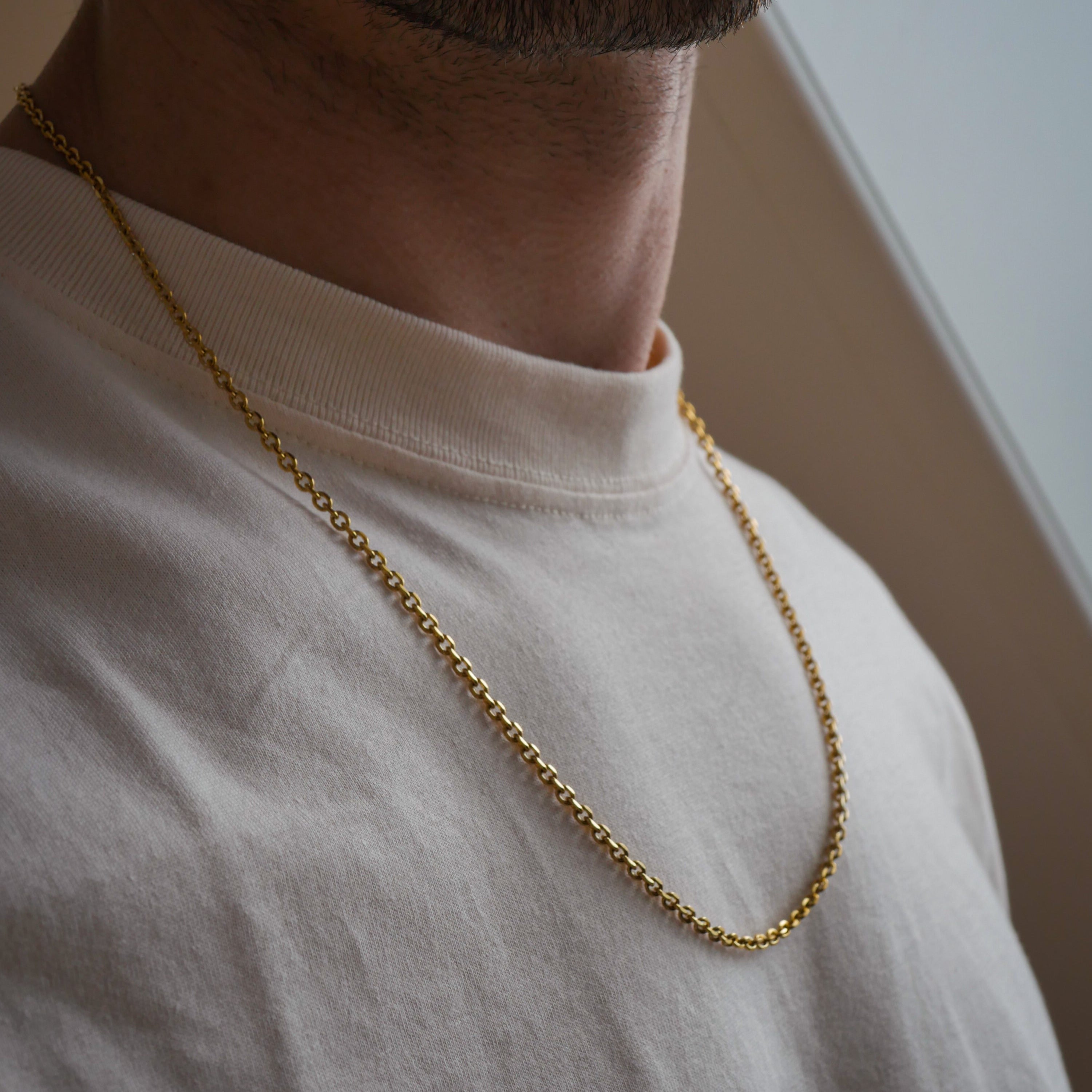 Cable halskæde - Guldtonet