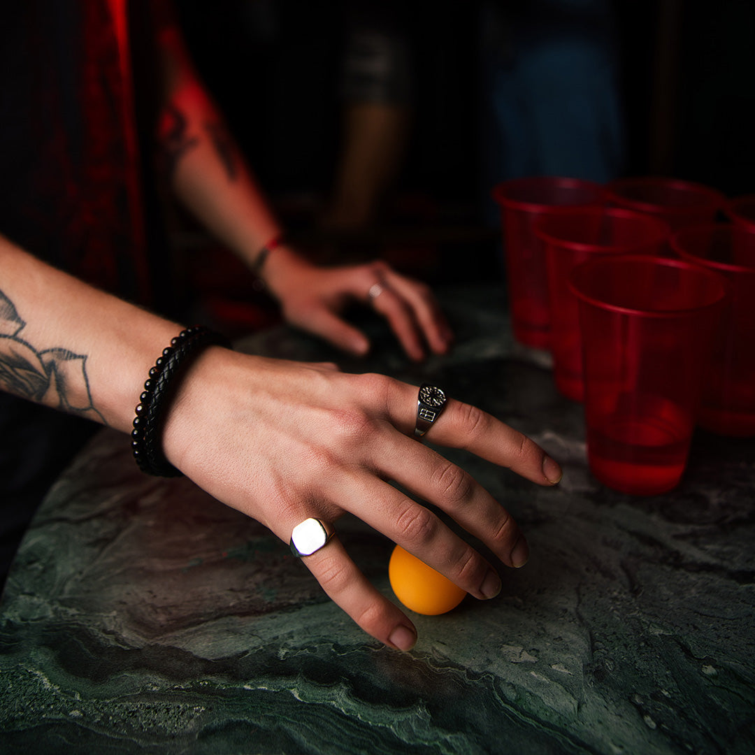 Compass Signature - Sølvtonet ring