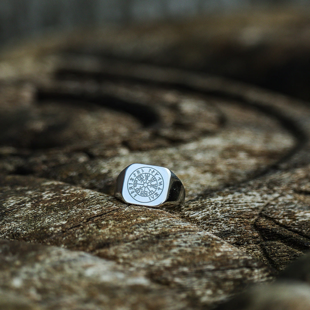 Vegvisir Signature - Sølvtonet ring