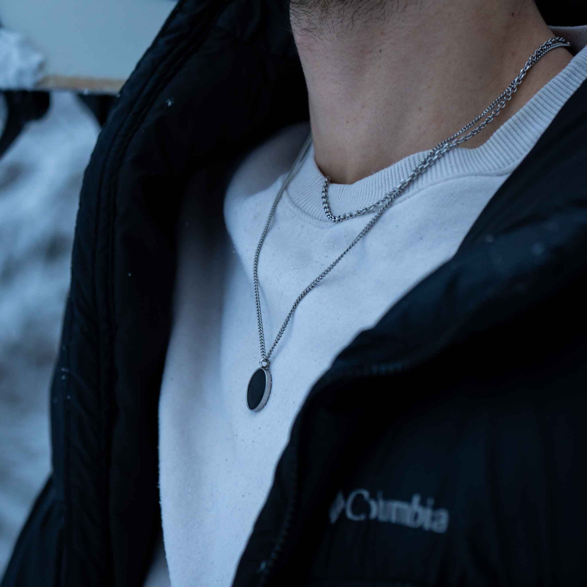 Cable halskæde - Sølvtonet