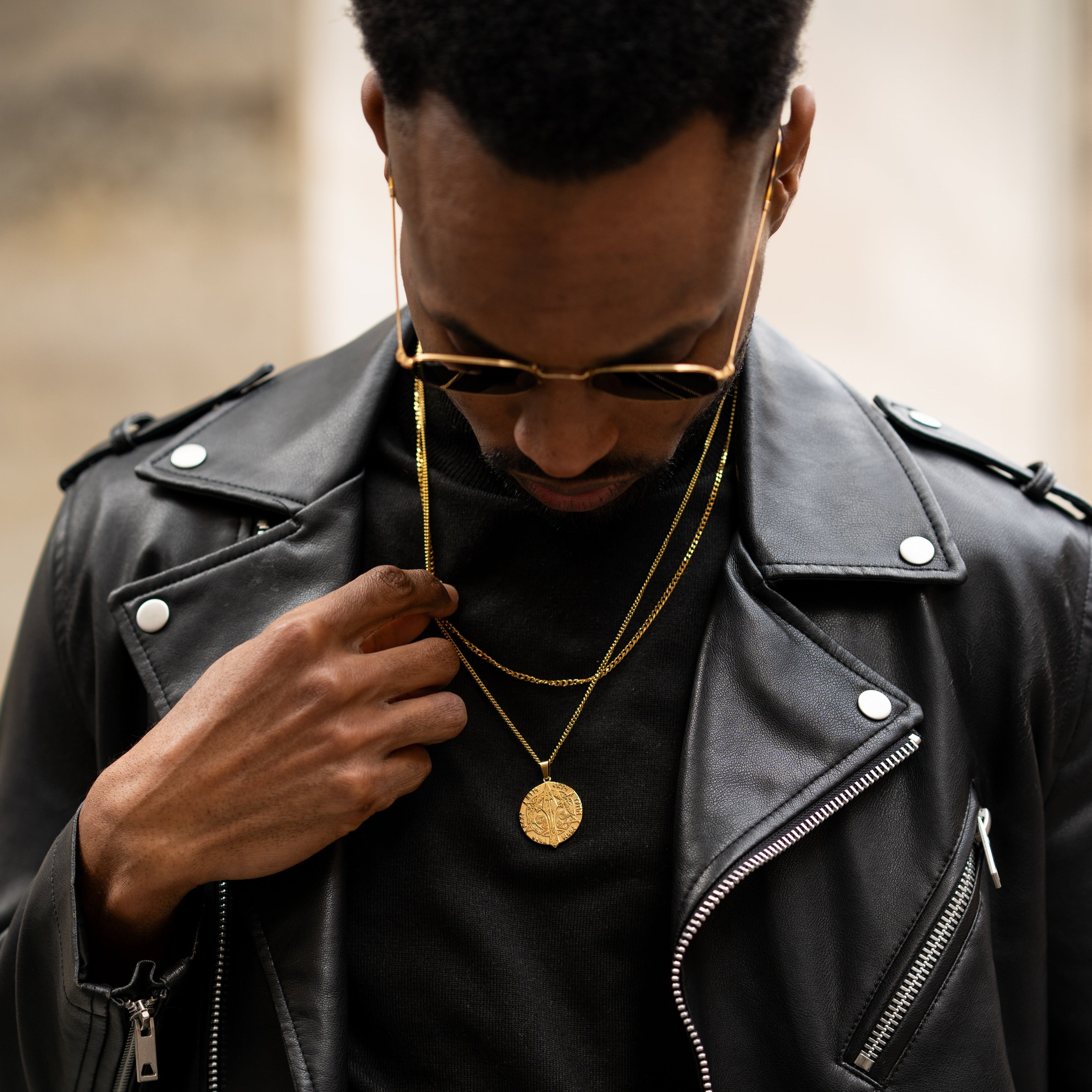 Minimal Sequence halskæde - Guldtonet