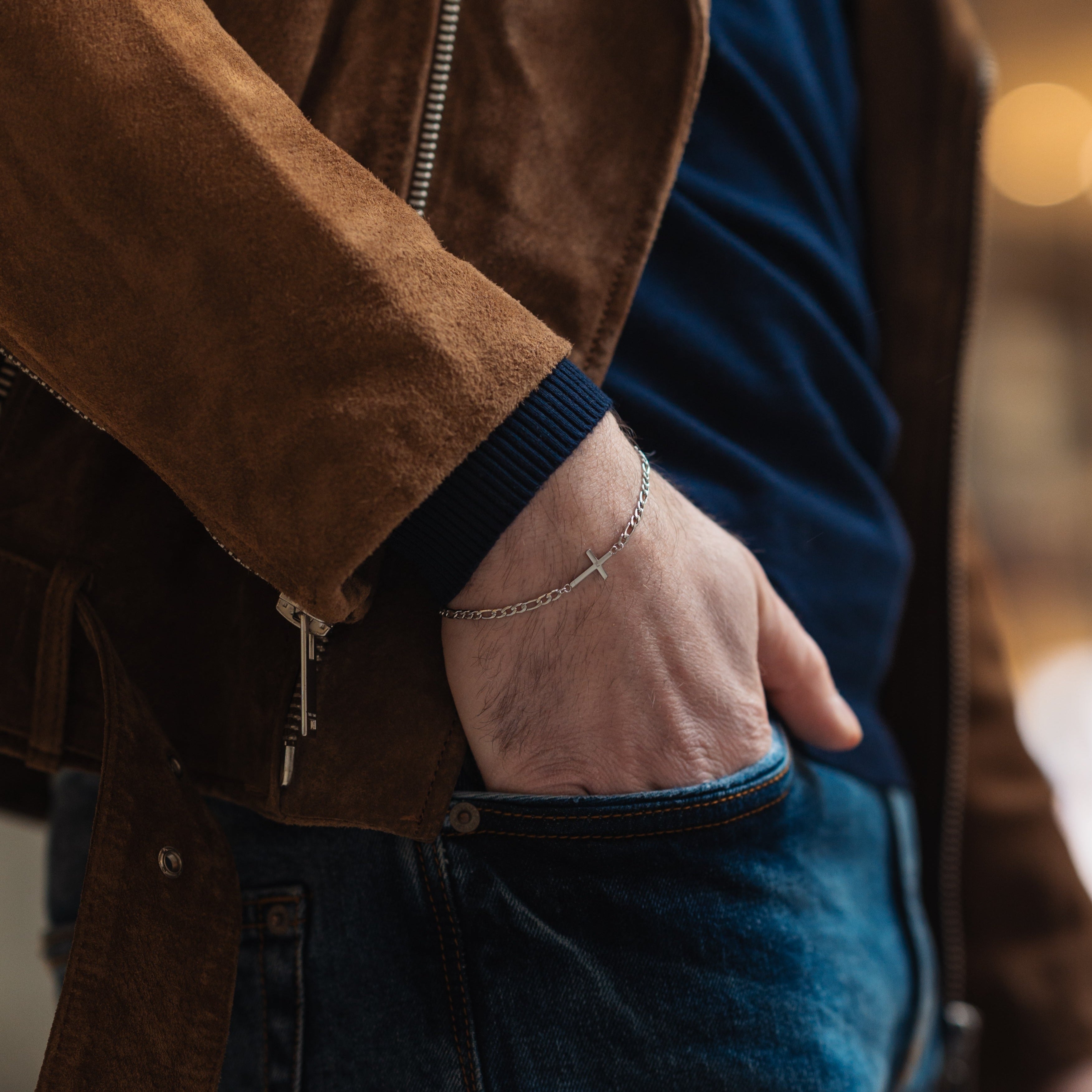 Antique Cross Armbånd - Sølvtonet
