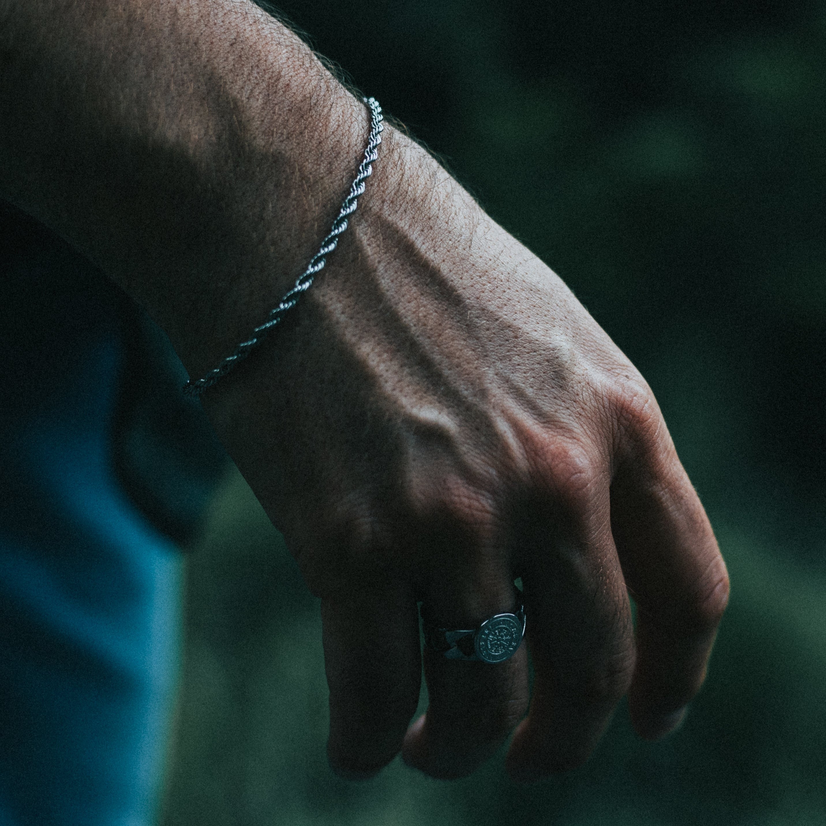 Rope armbånd - Sølvtonet