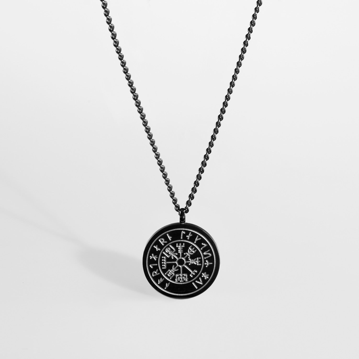Vegvisir halskæde - Sort