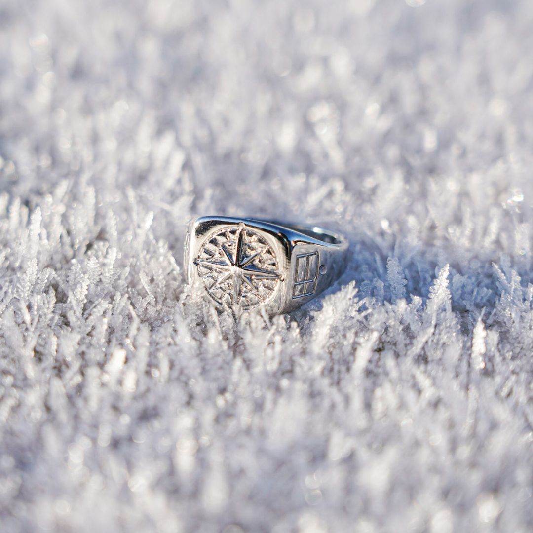 Compass Signature - Sølvtonet ring