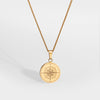Compass halskæde - Guldtonet