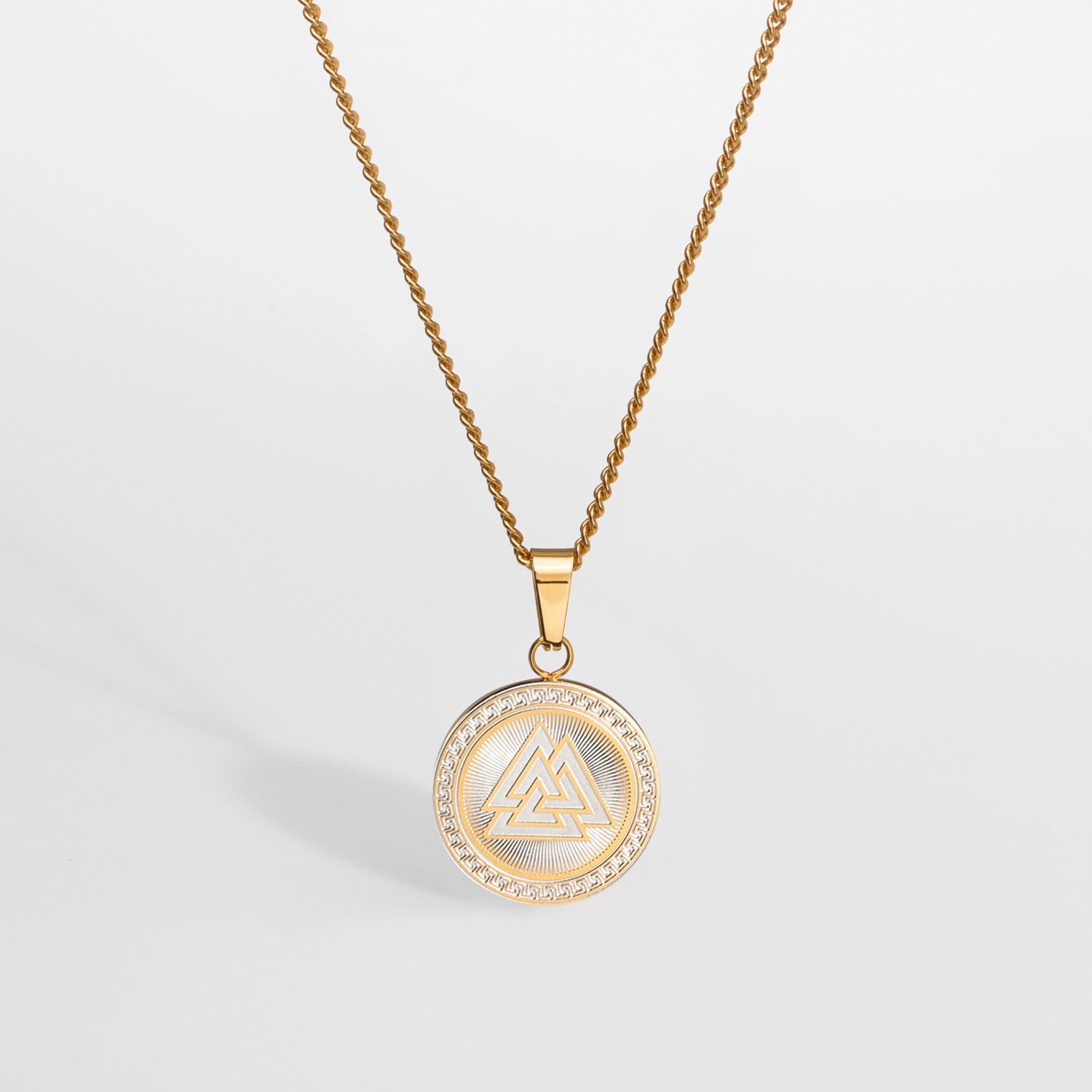 Valknut Signature halskæde - Guldtonet