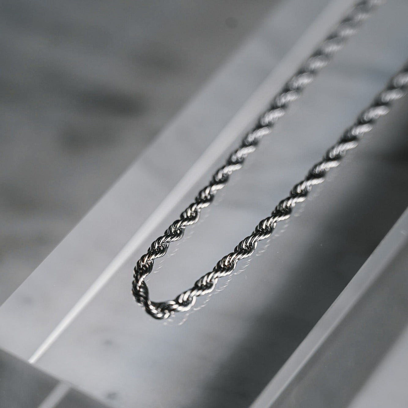 Rope halskæde - Sølvtonet