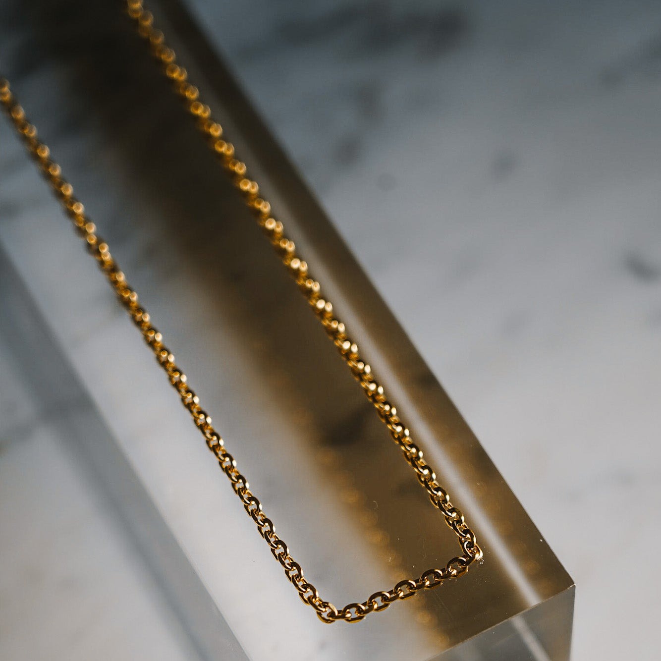 Cable halskæde, Guldtonet