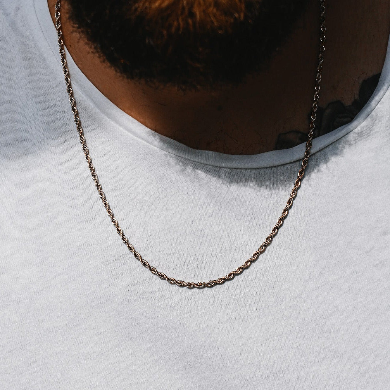 Rope halskæde - Sølvtonet