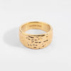 Hammered Signature - Guldtonet ring