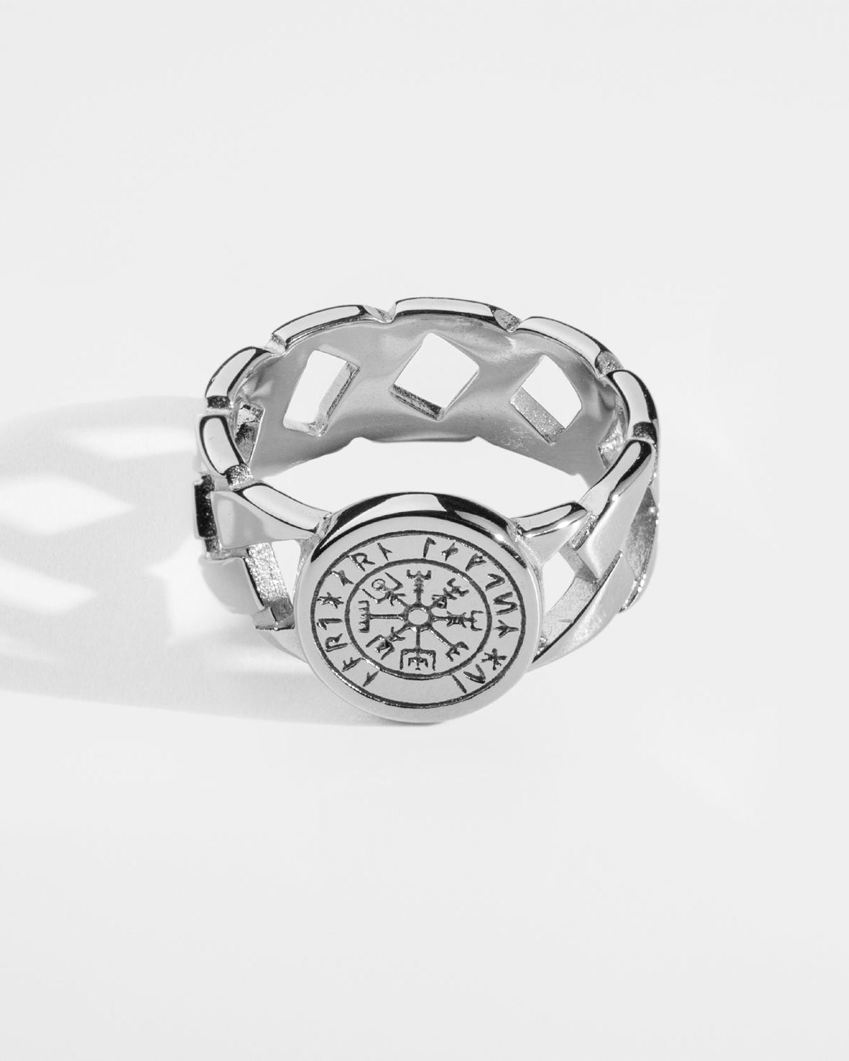 Vegvisir Chain Signature - Sølvtonet ring