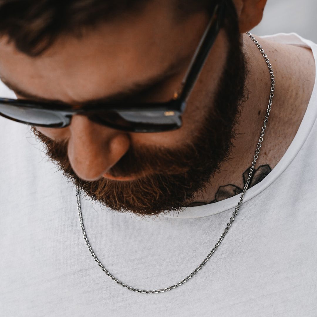 Cable halskæde - Sølvtonet