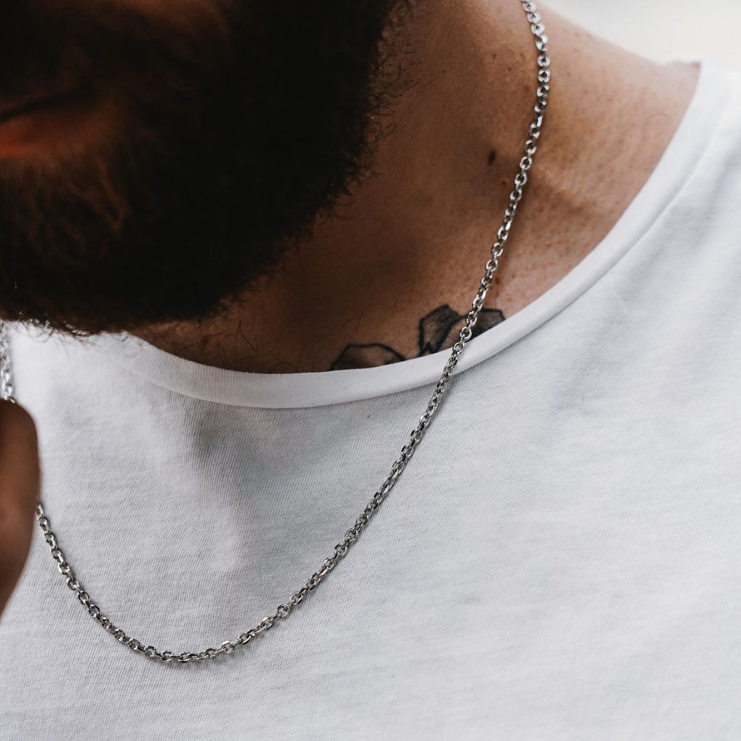 Cable halskæde - Sølvtonet